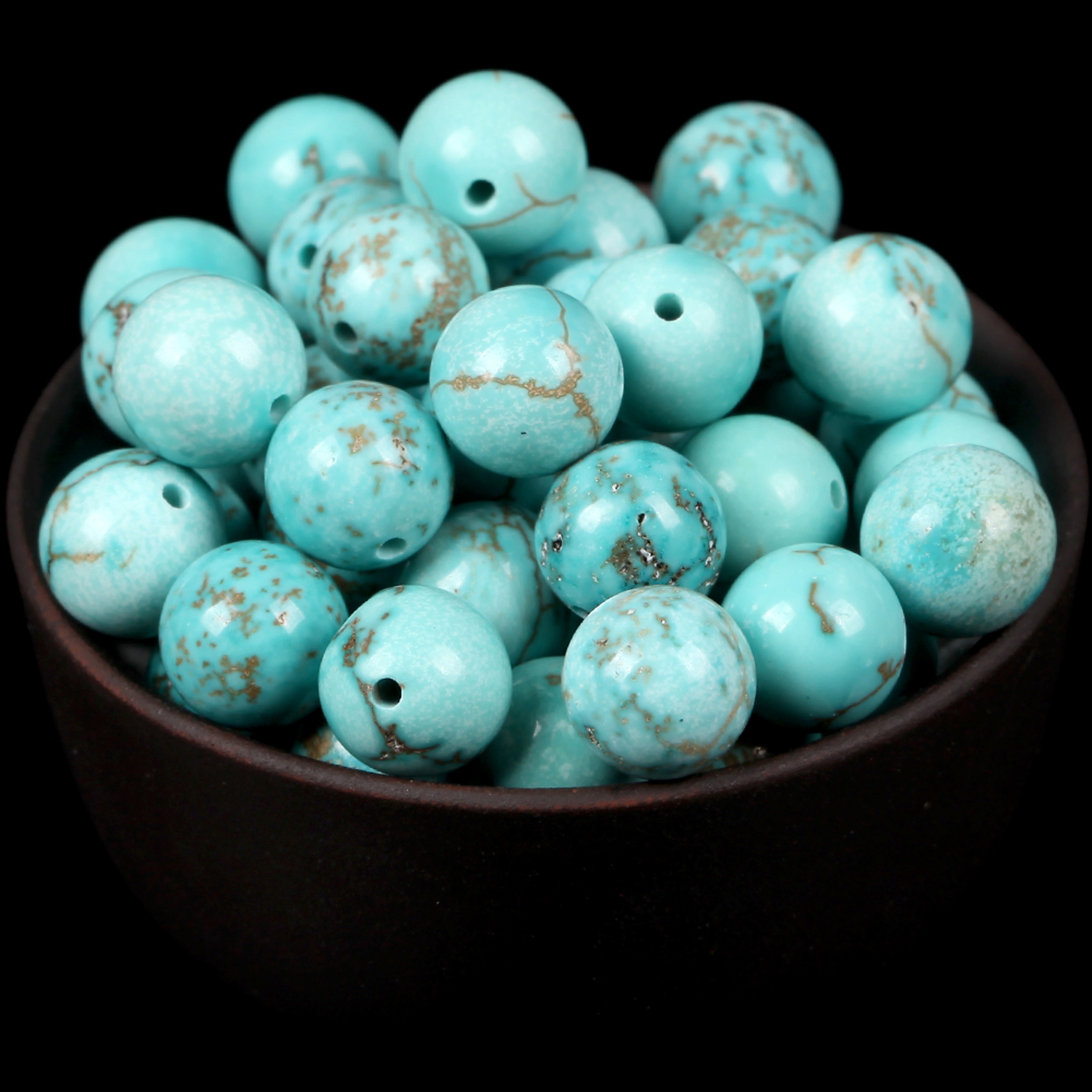 Natural Round Tiger Eye Amazonite Lava Turquoises Agates Jaspers Garnet Spacer Loose Stone Beads for Handmade Bracelets – view 20