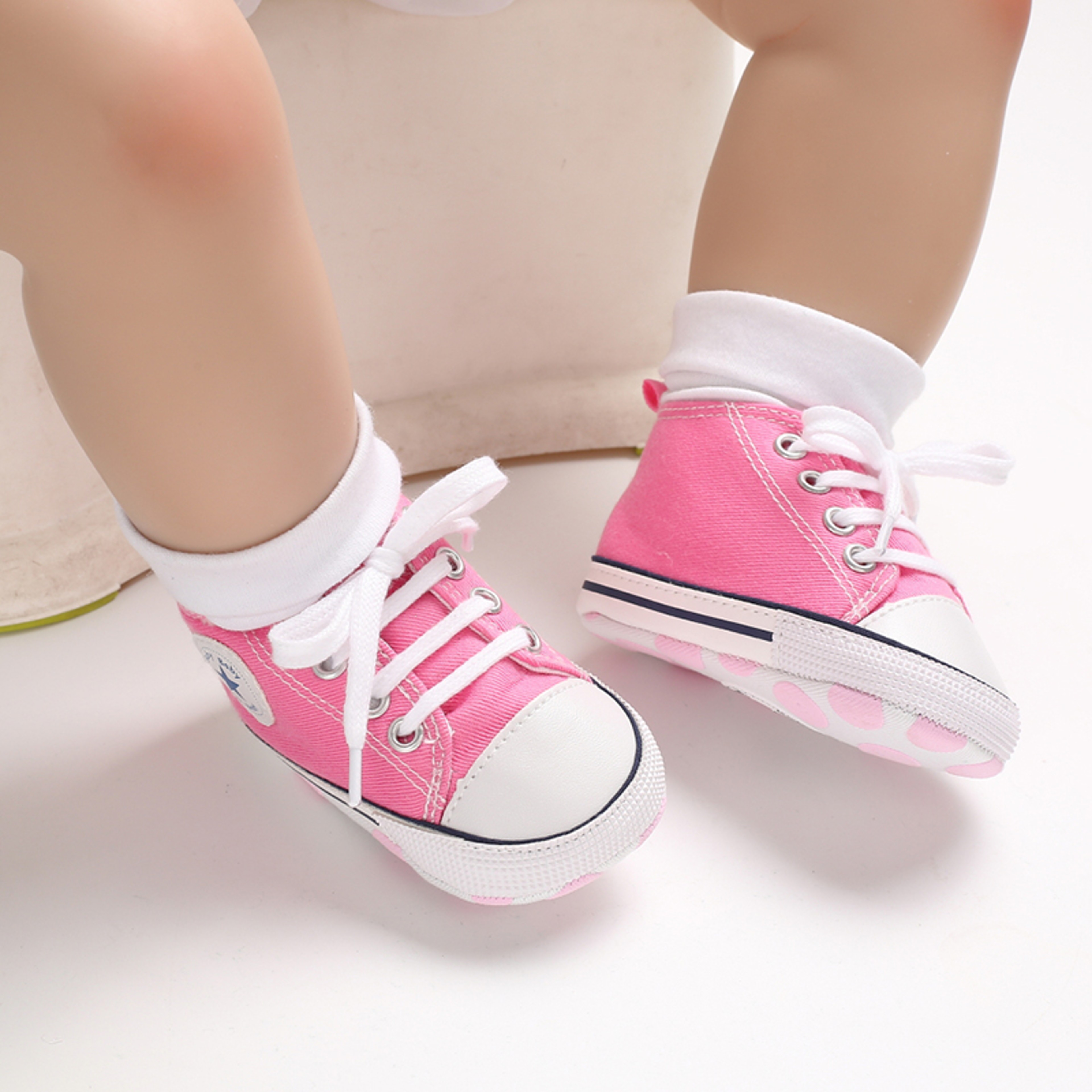 Infant Toddler Anti-slip Baby Shoes Baby Canvas Classic Sneakers Newborn Star Sports Shoes Baby Boys Girls First Walkers – view 3