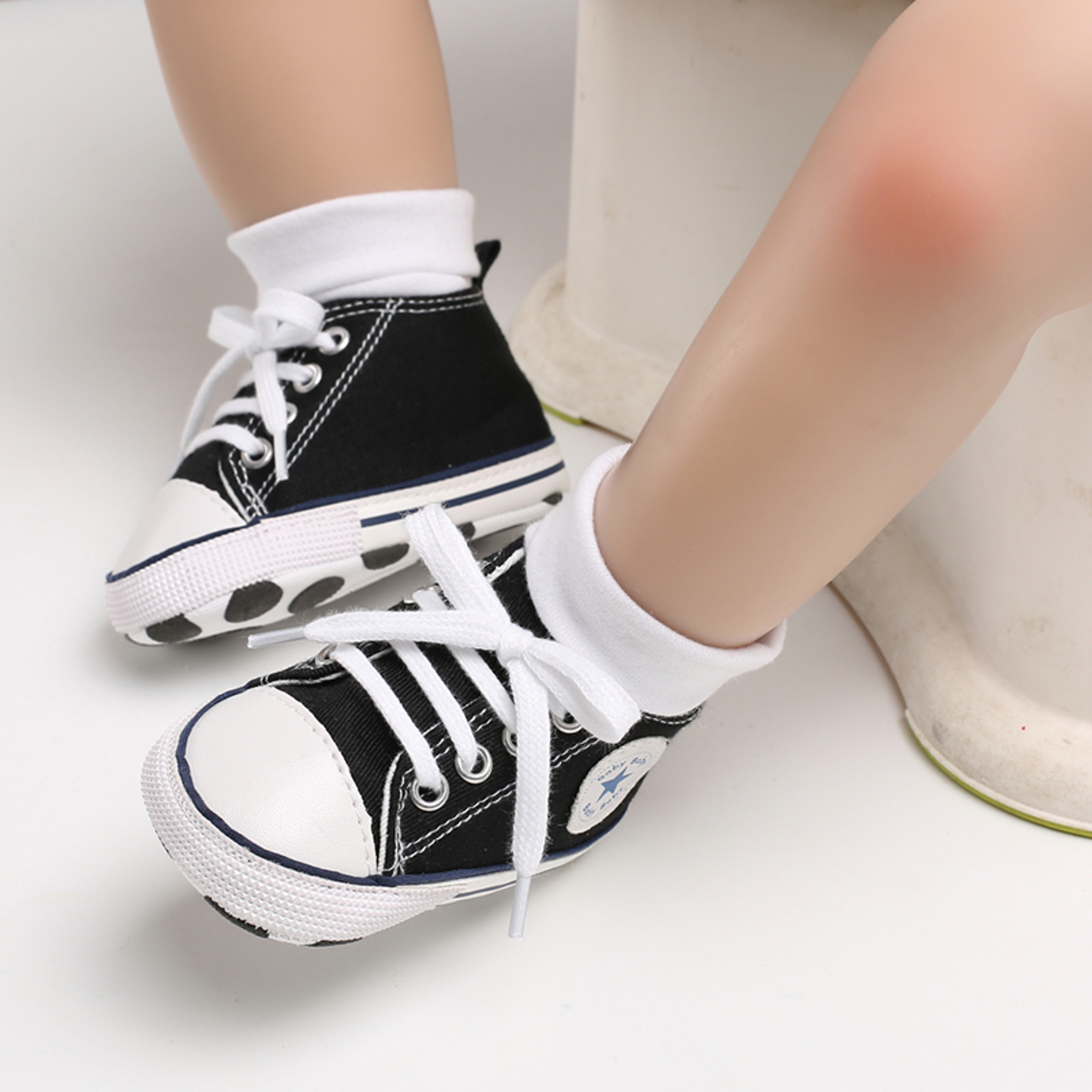 Infant Toddler Anti-slip Baby Shoes Baby Canvas Classic Sneakers Newborn Star Sports Shoes Baby Boys Girls First Walkers – view 7