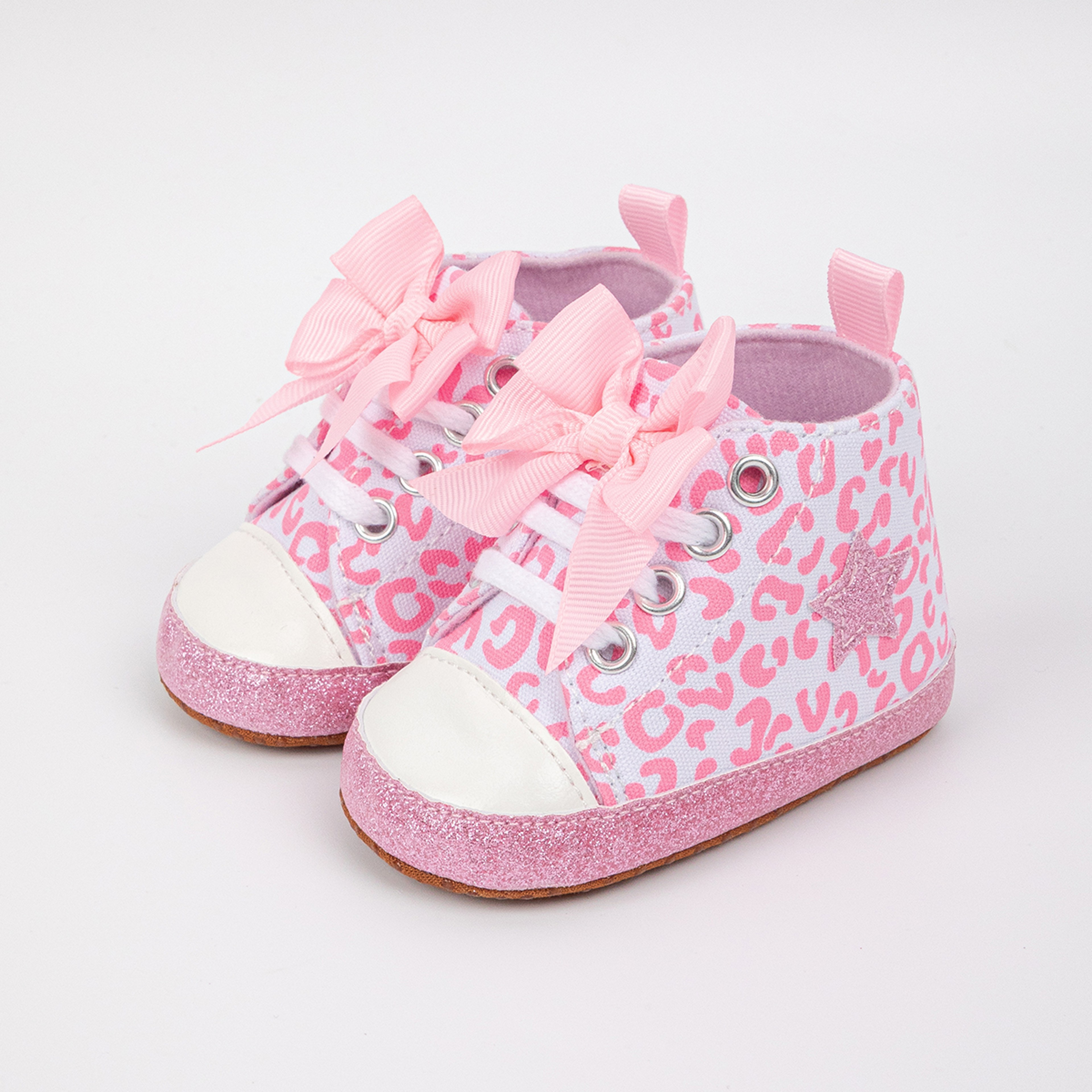 Infant Toddler First Walking Shoes Newborn Baby Boys Girls High Tops Star Sneakers With Soft AntiSl 0