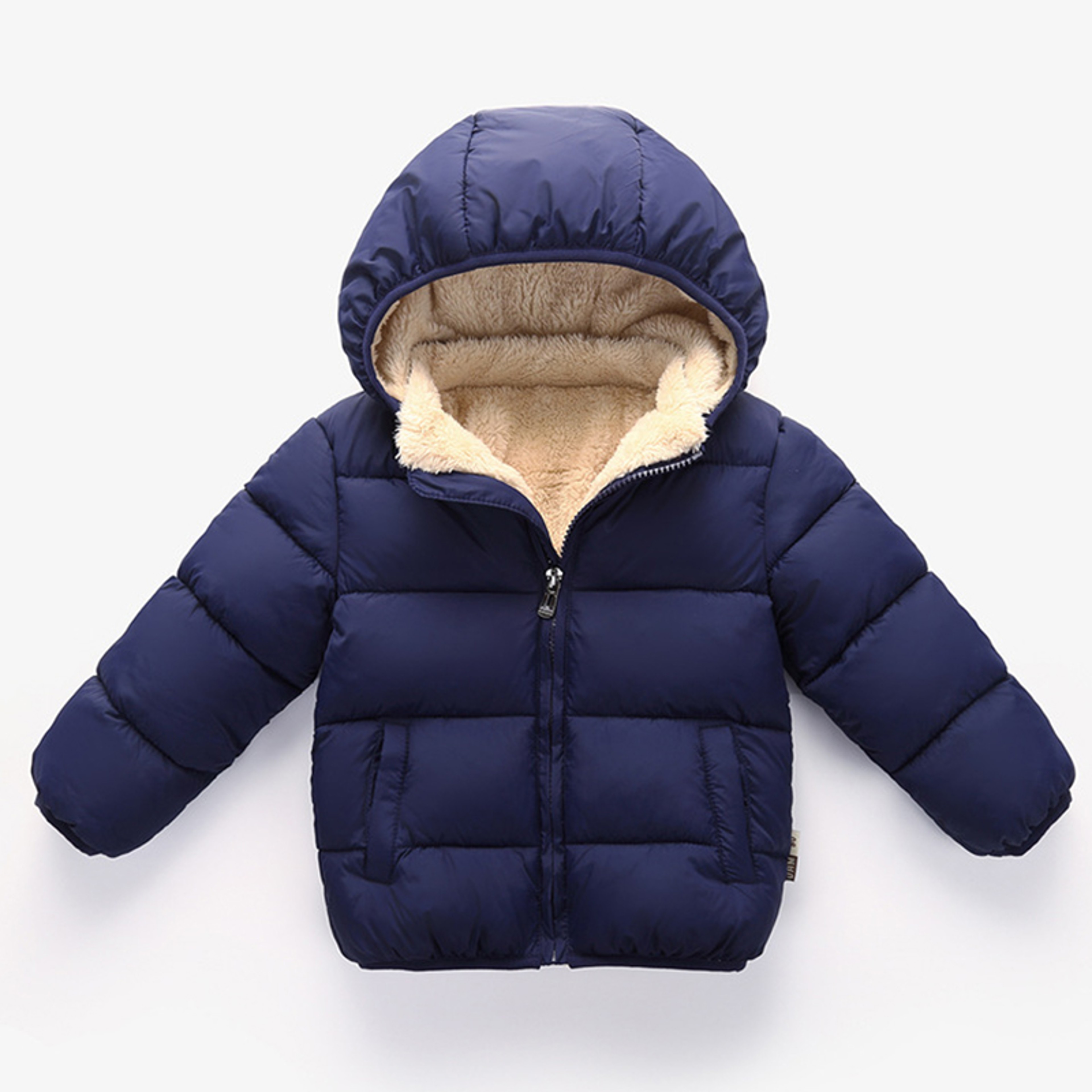 Warm Plush Baby Children Coats Winter Thick Jackets, Fur Hooded Thicken Outerwear for Girls, Kids Clothes Snowsuit – view 1