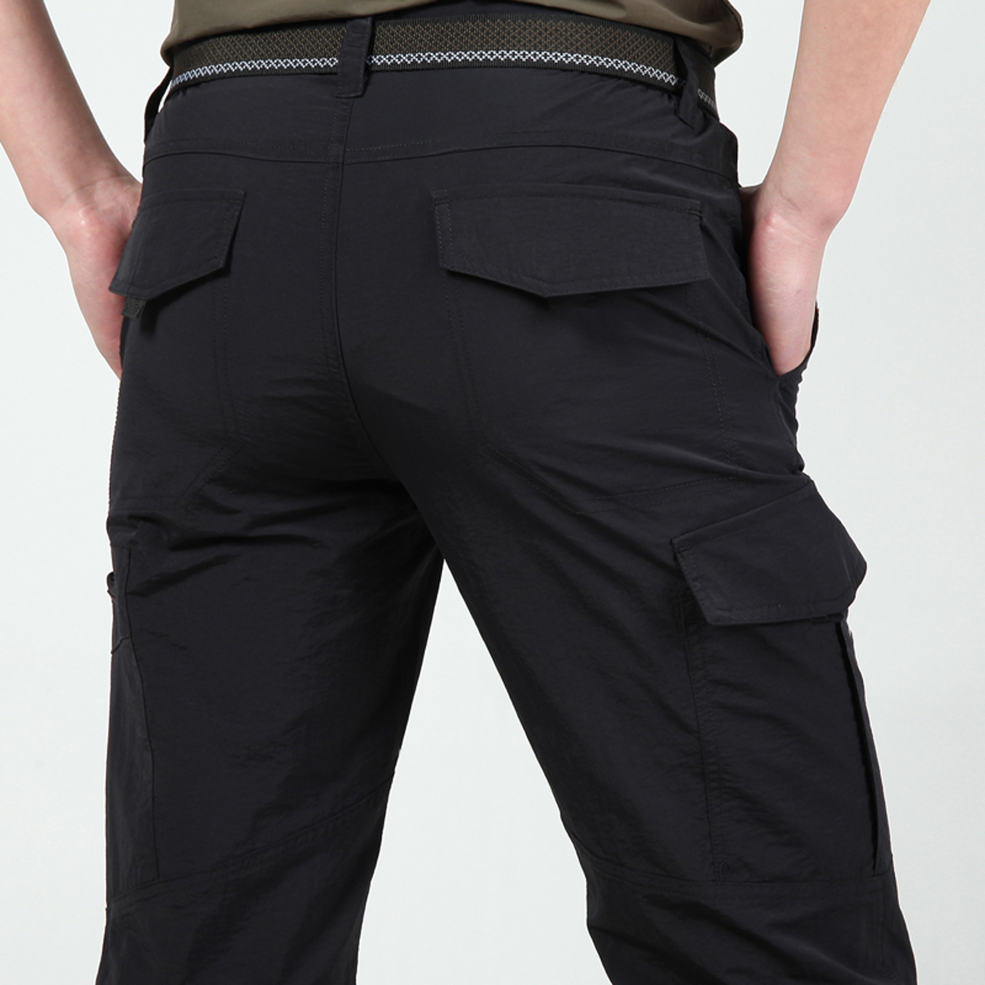 Lightweight Mens Summer Tactical Cargo Pants Casual Waterproof Trousers Durable MultiPocket Outdoor 5