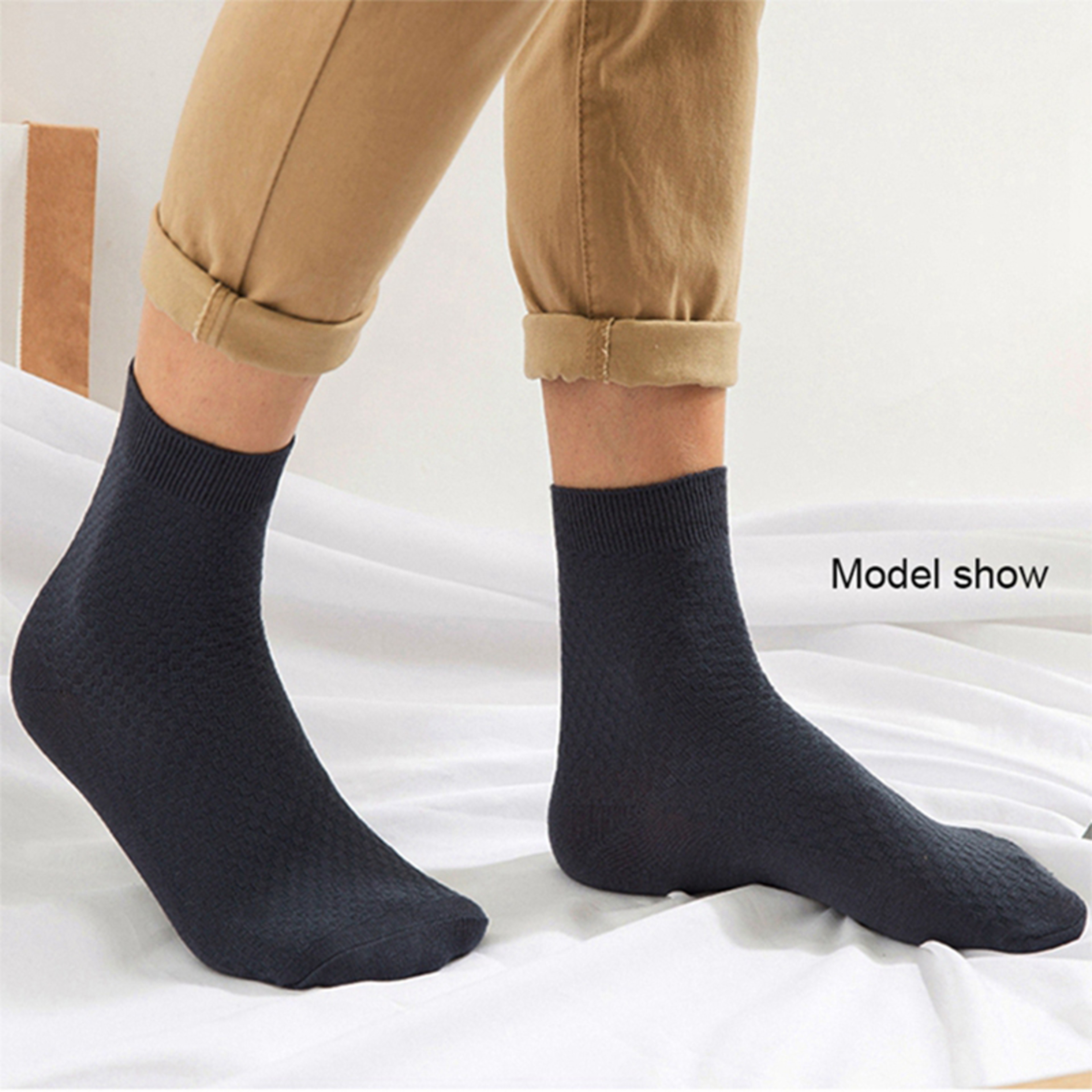 Men Antibacterial Bamboo Fiber Socks model socks