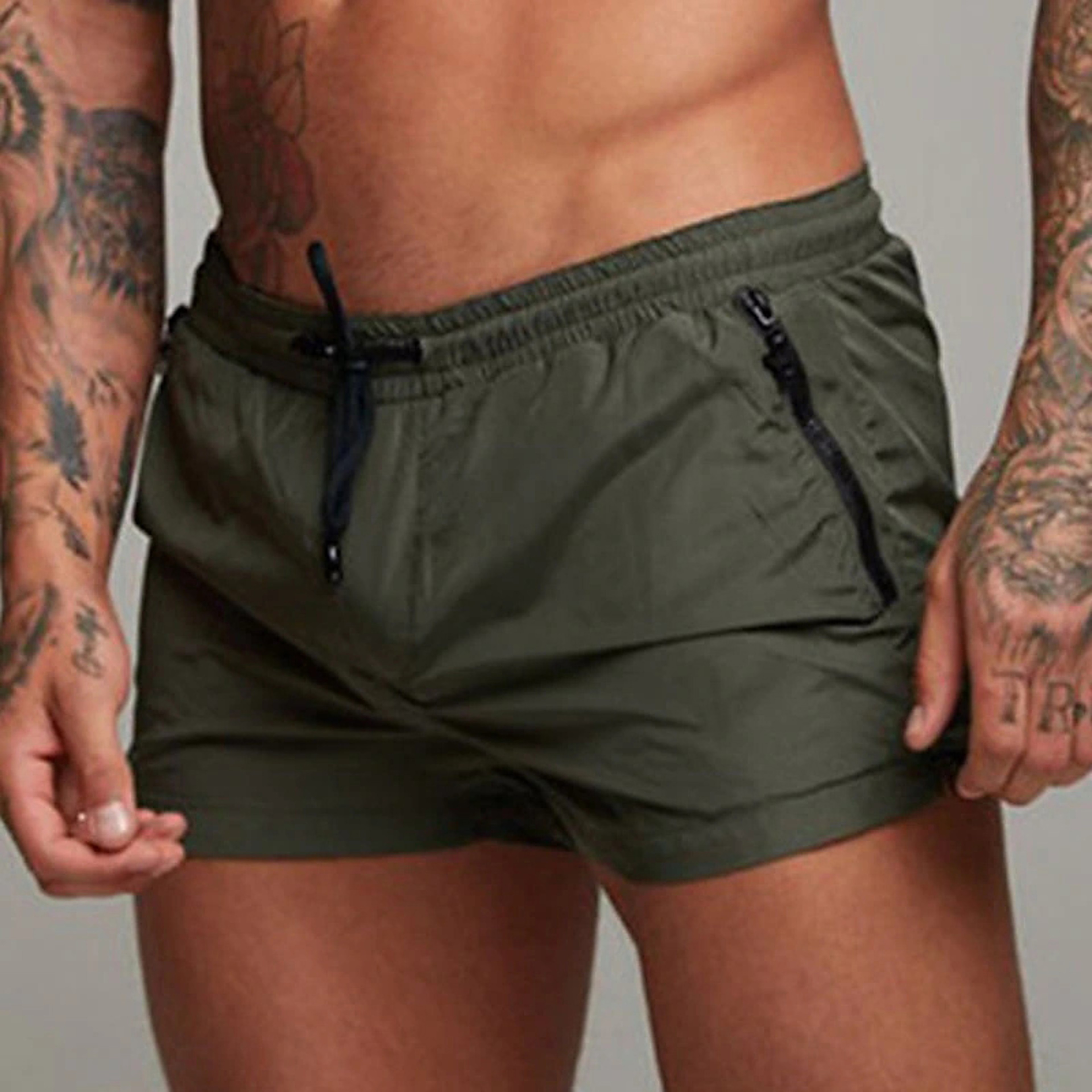 Men's Quick Dry Swim Trunks with Zipper Pockets and Mesh Liner – view 7