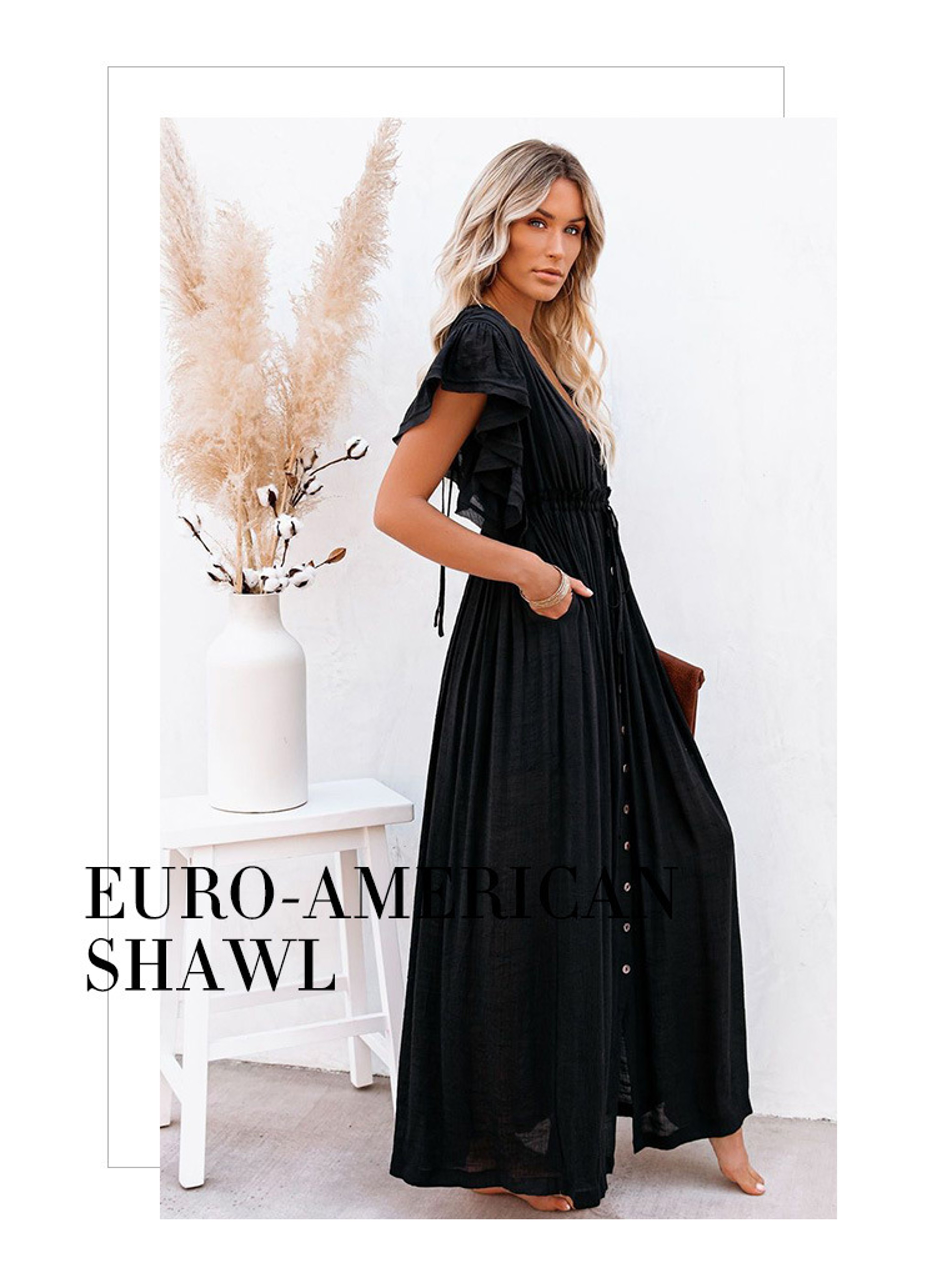 Elegant White Beach Cover Up Long Summer Tunic for Women – view 4