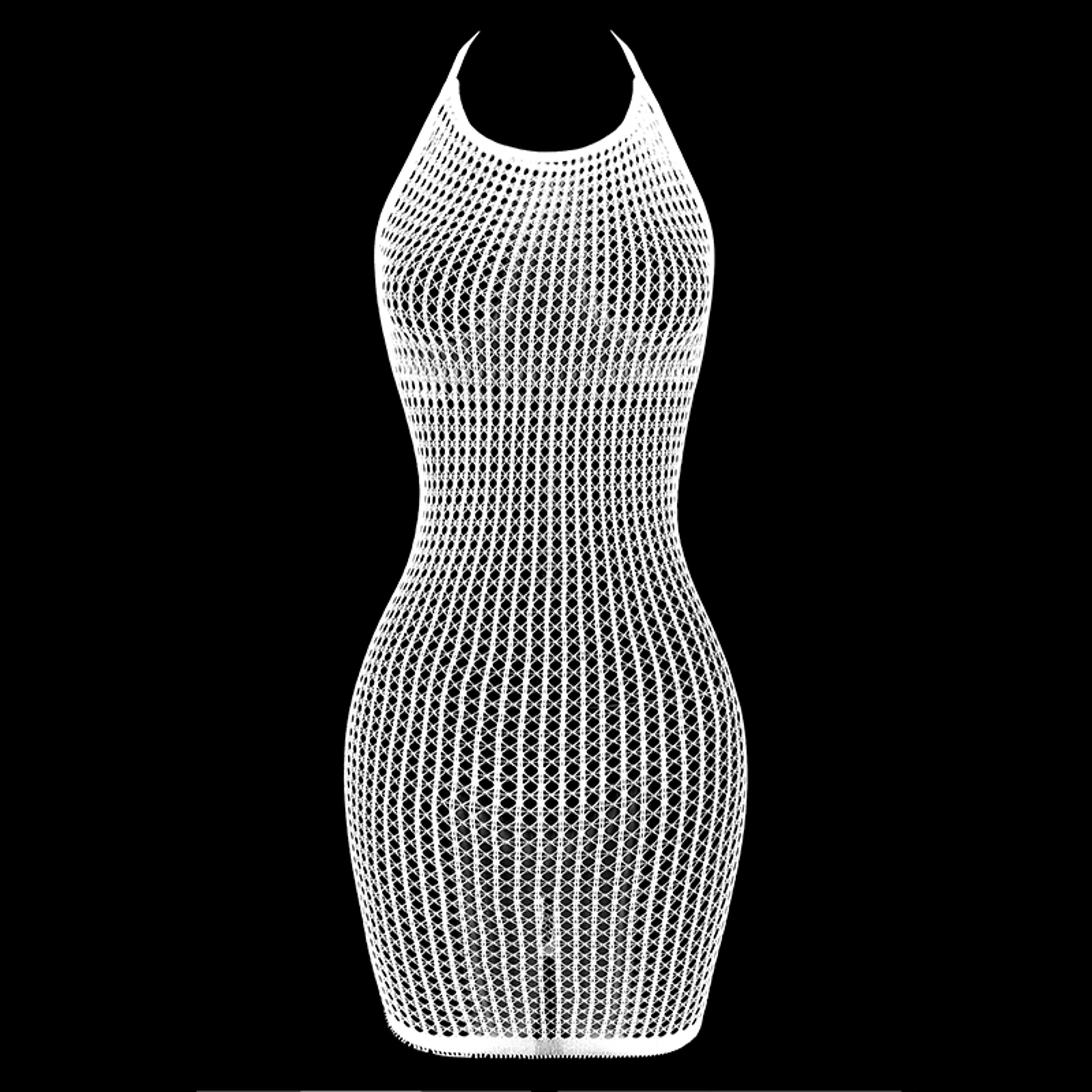 Women Sexy Fishnet Beach Cover Up See Through Bodycon Dress – view 4