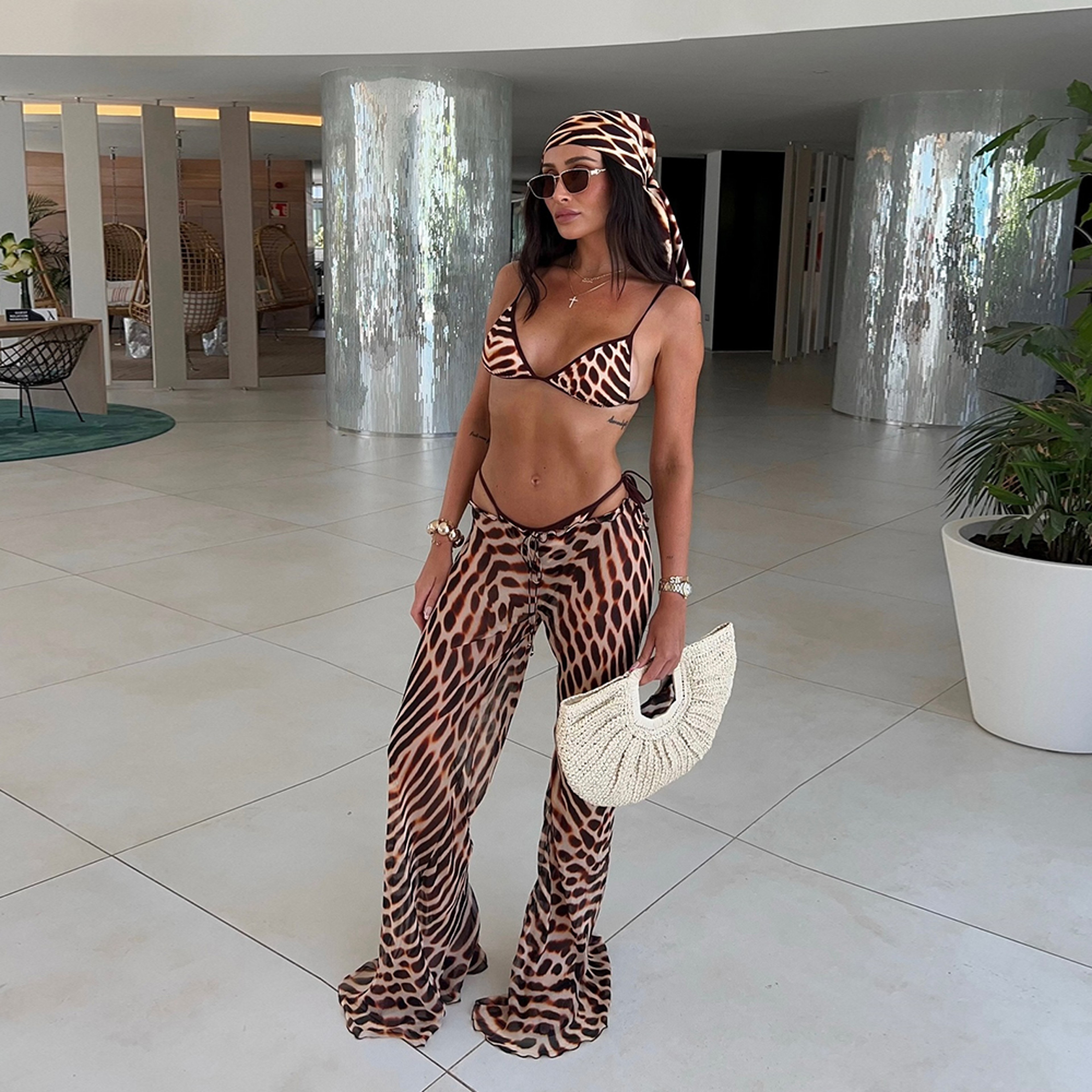 Print Bikini Set With Matching Kimono 5