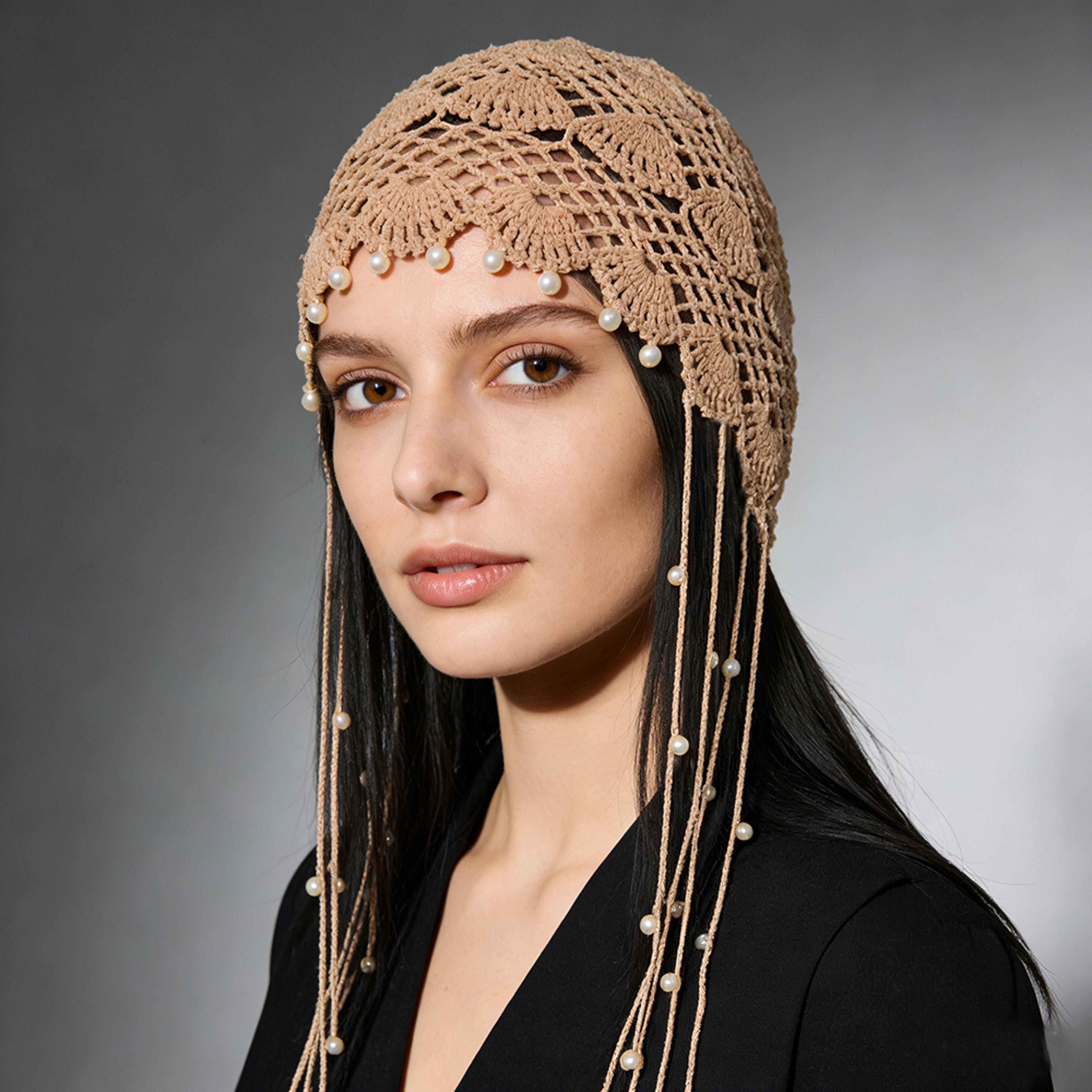 Handmade Boho Crochet Beanie and Ethnic Pullover Hat – view 1