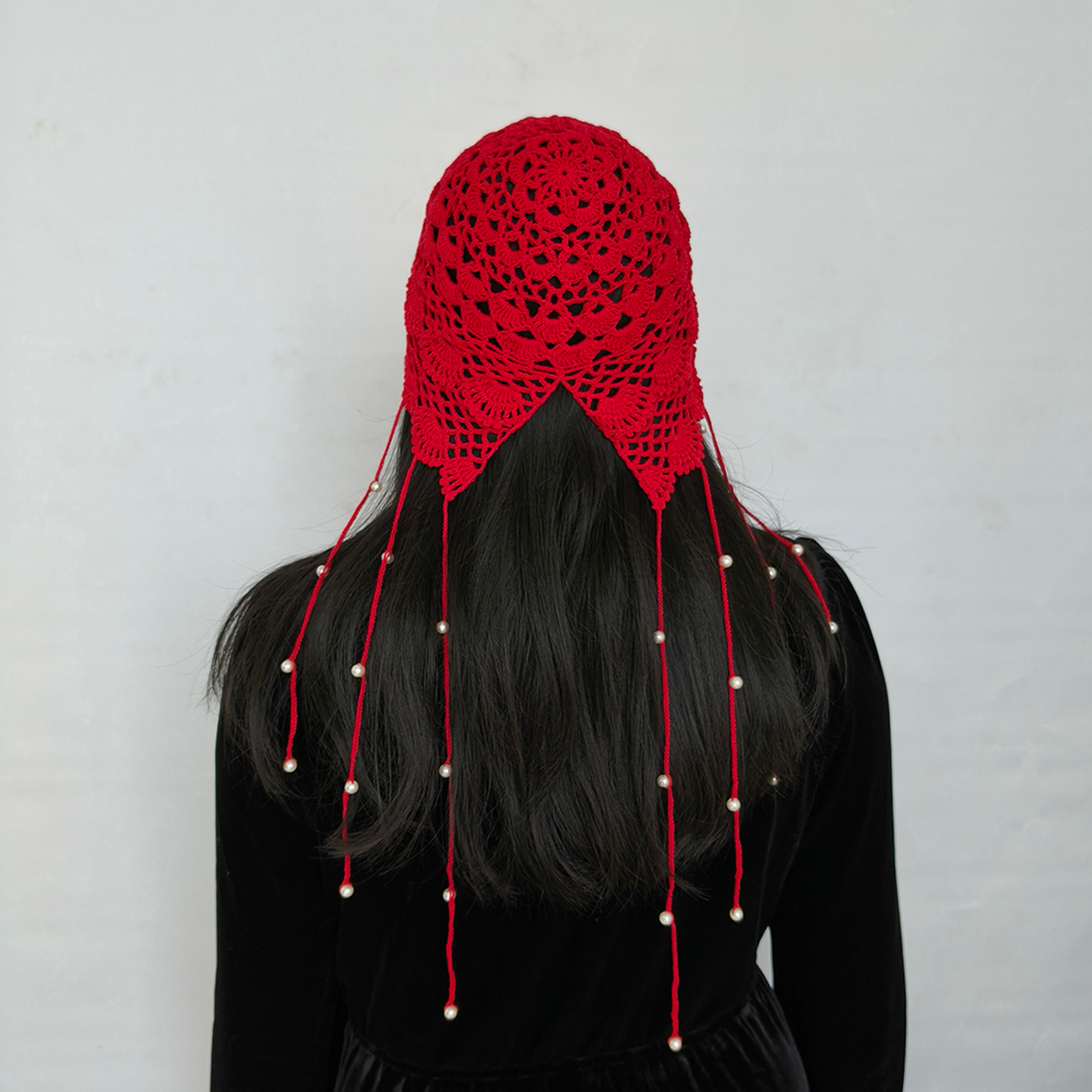Handmade Boho Crochet Beanie and Ethnic Pullover Hat – view 5
