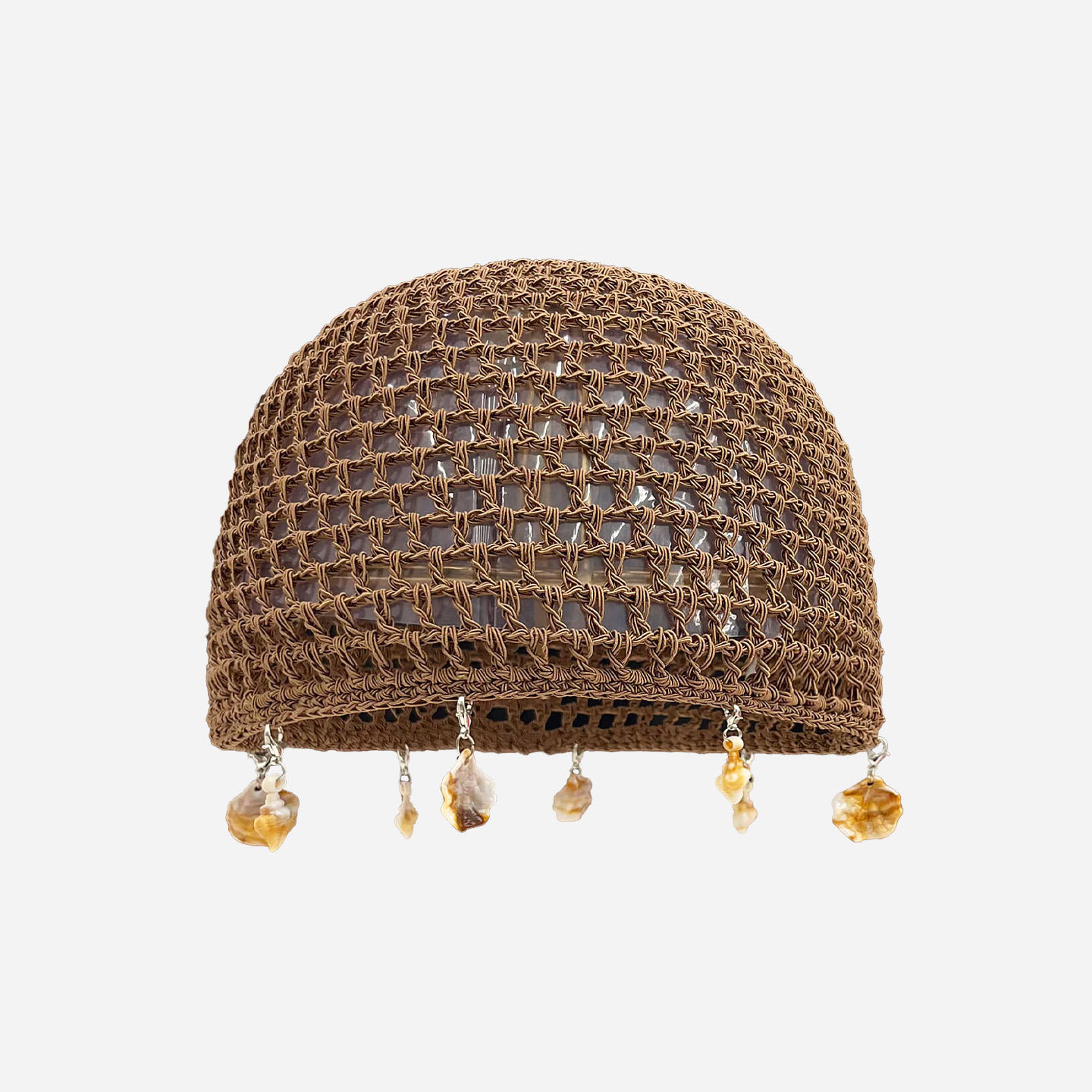 Handmade Bohemian Shell Tassel Crochet Beanie – view 4