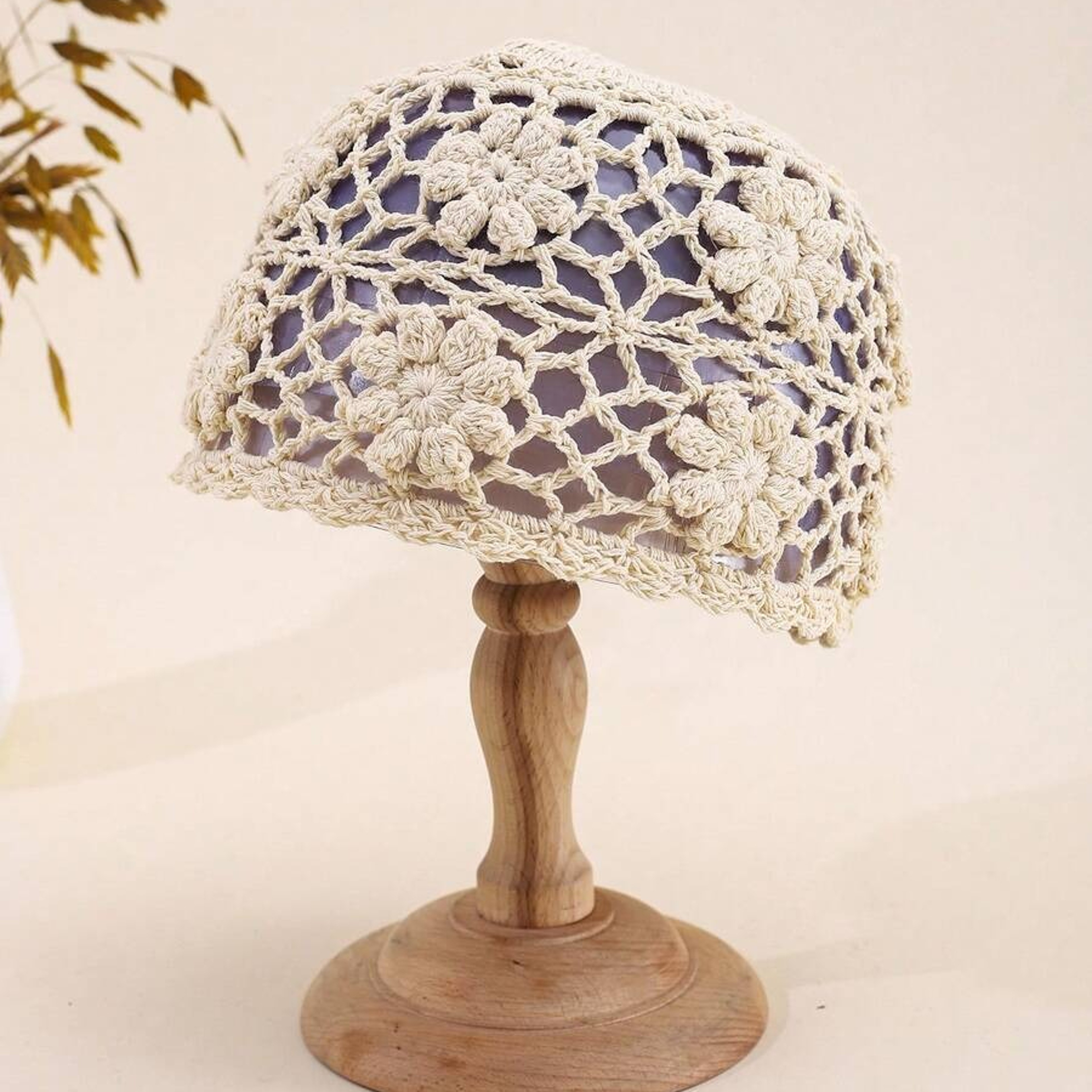 Handmade Crochet Floral Summer Sun Hat – view 7
