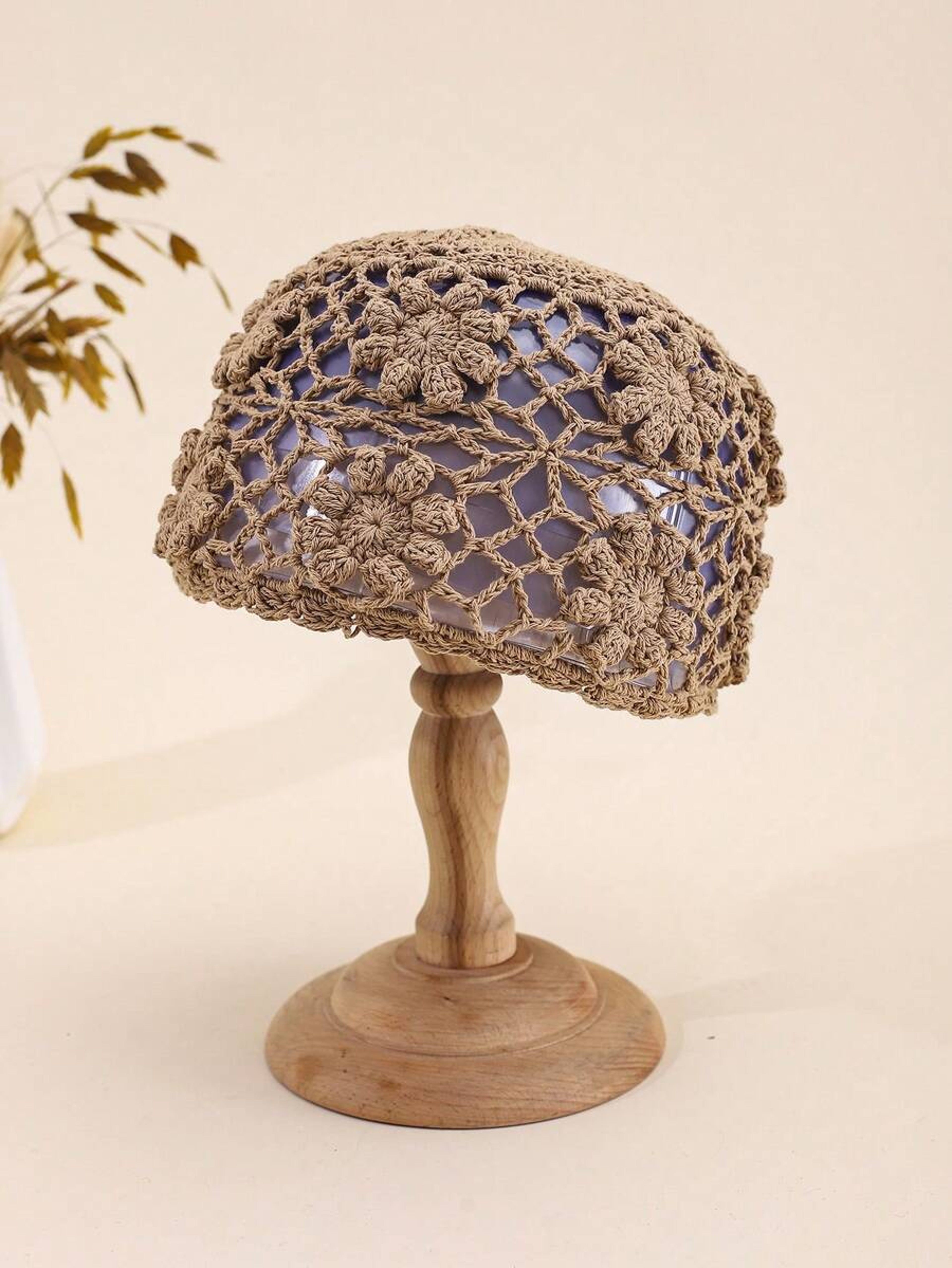 Handmade Crochet Floral Summer Sun Hat – view 10