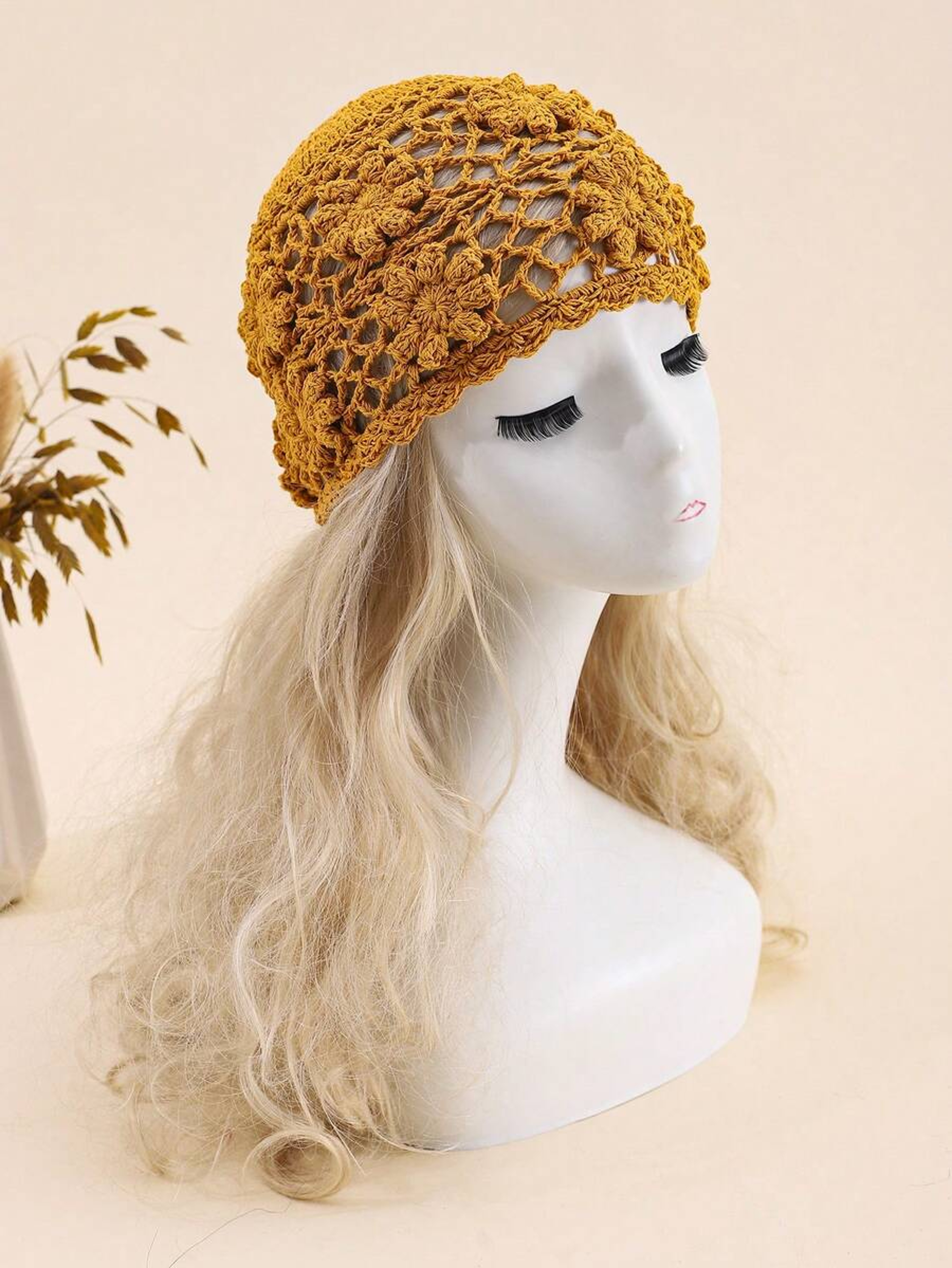 Handmade Crochet Floral Summer Sun Hat – view 12