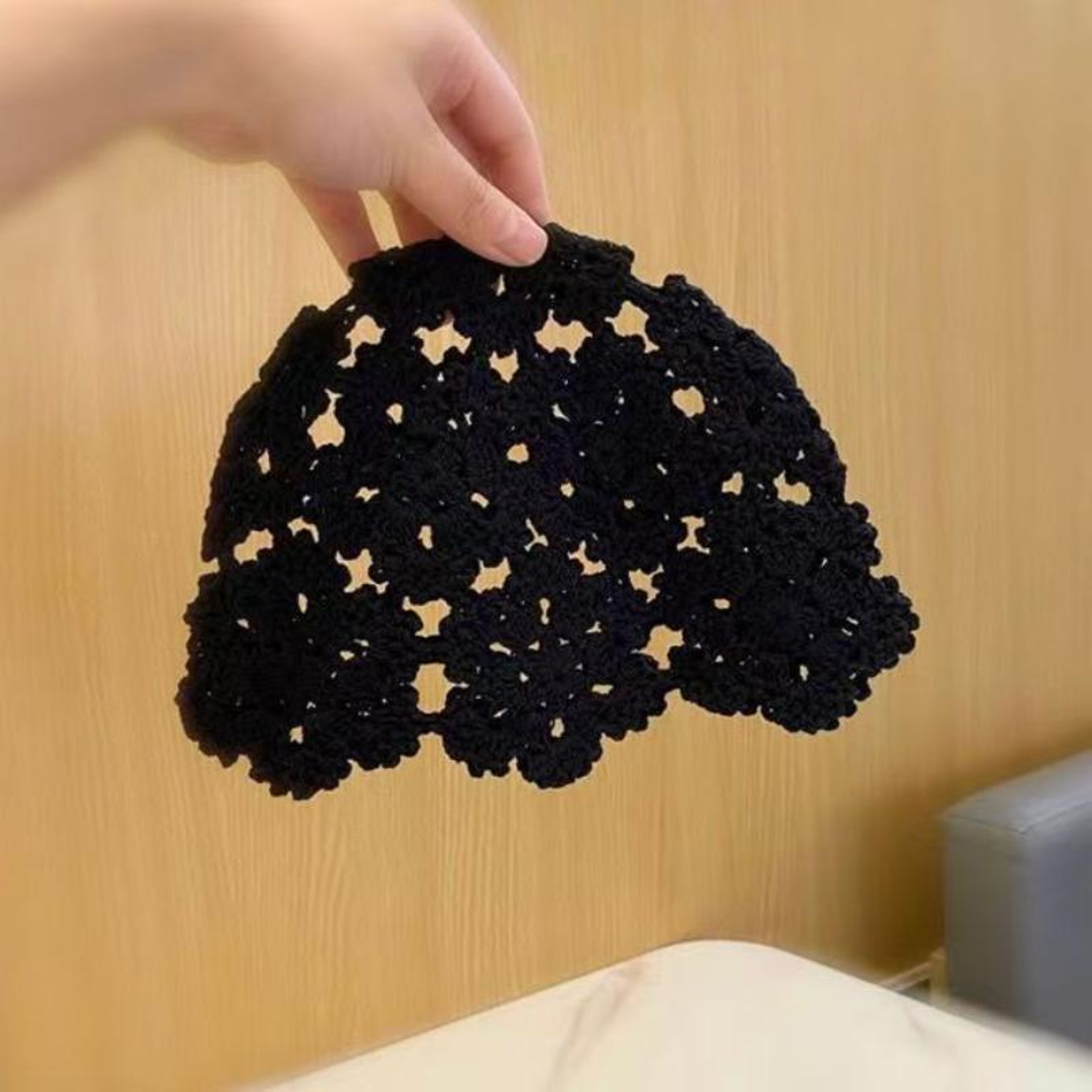 Floral Crochet Knit Summer Beach Hat 7