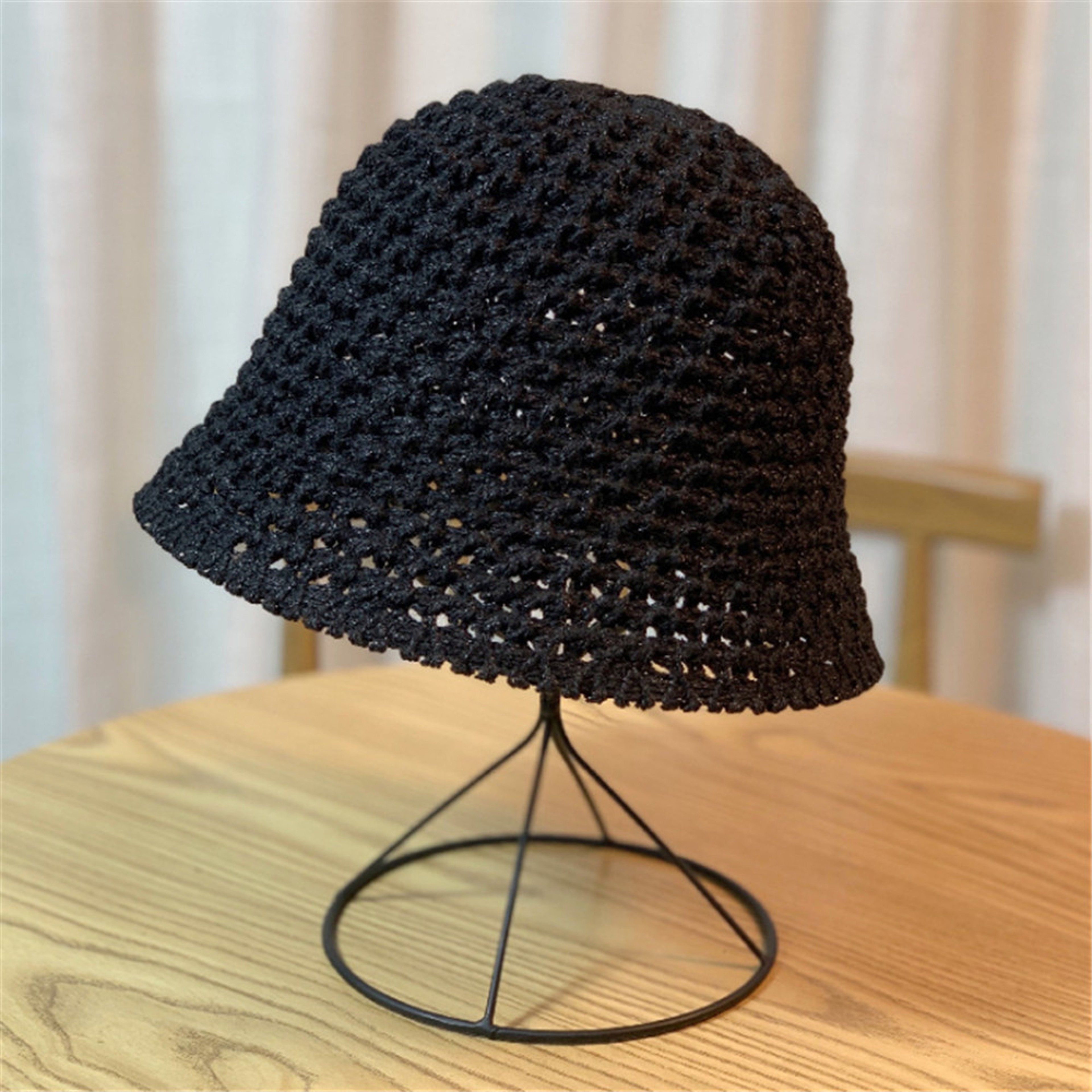 Artistic Summer Knitted Bucket Hat – view 10