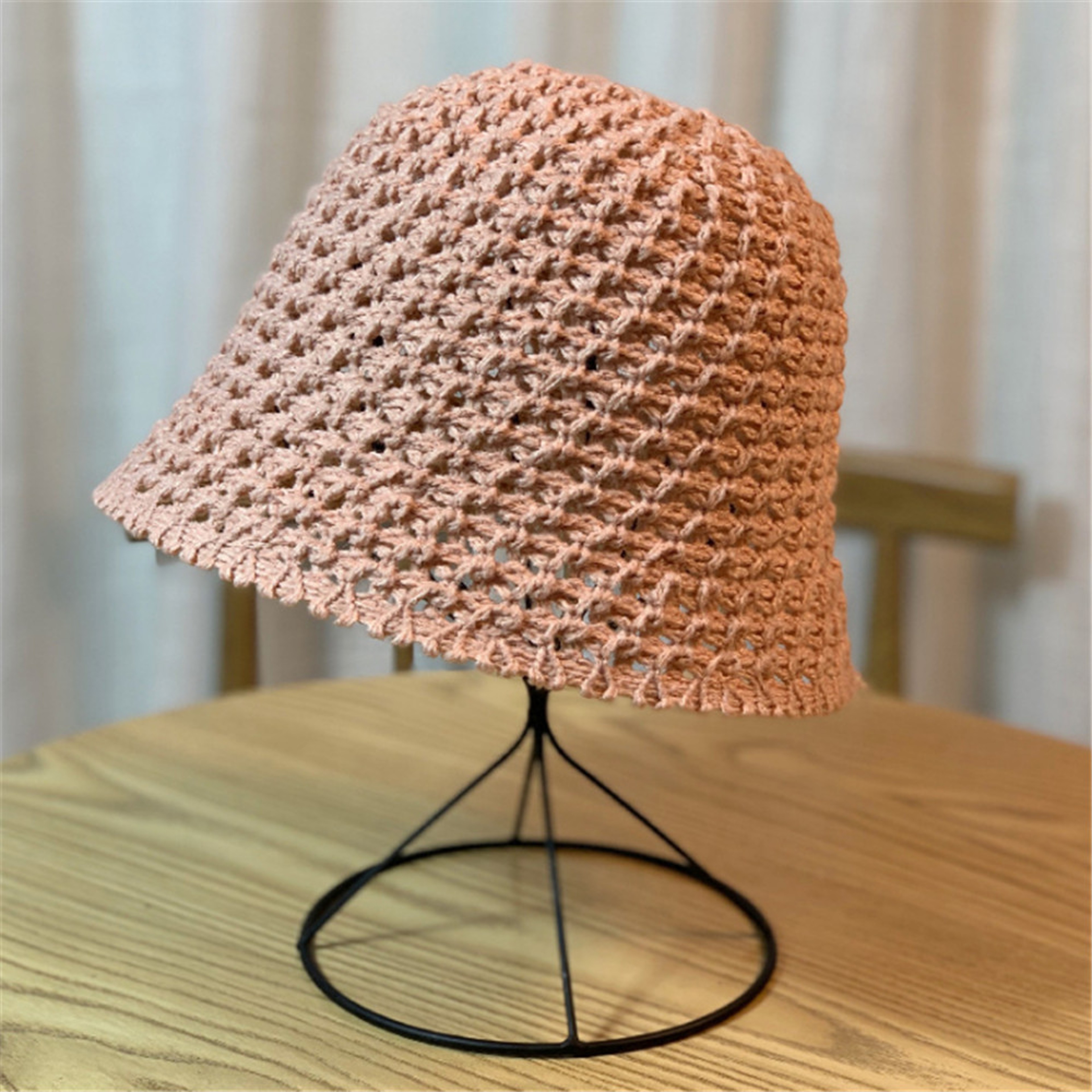 Artistic Summer Knitted Bucket Hat – view 11