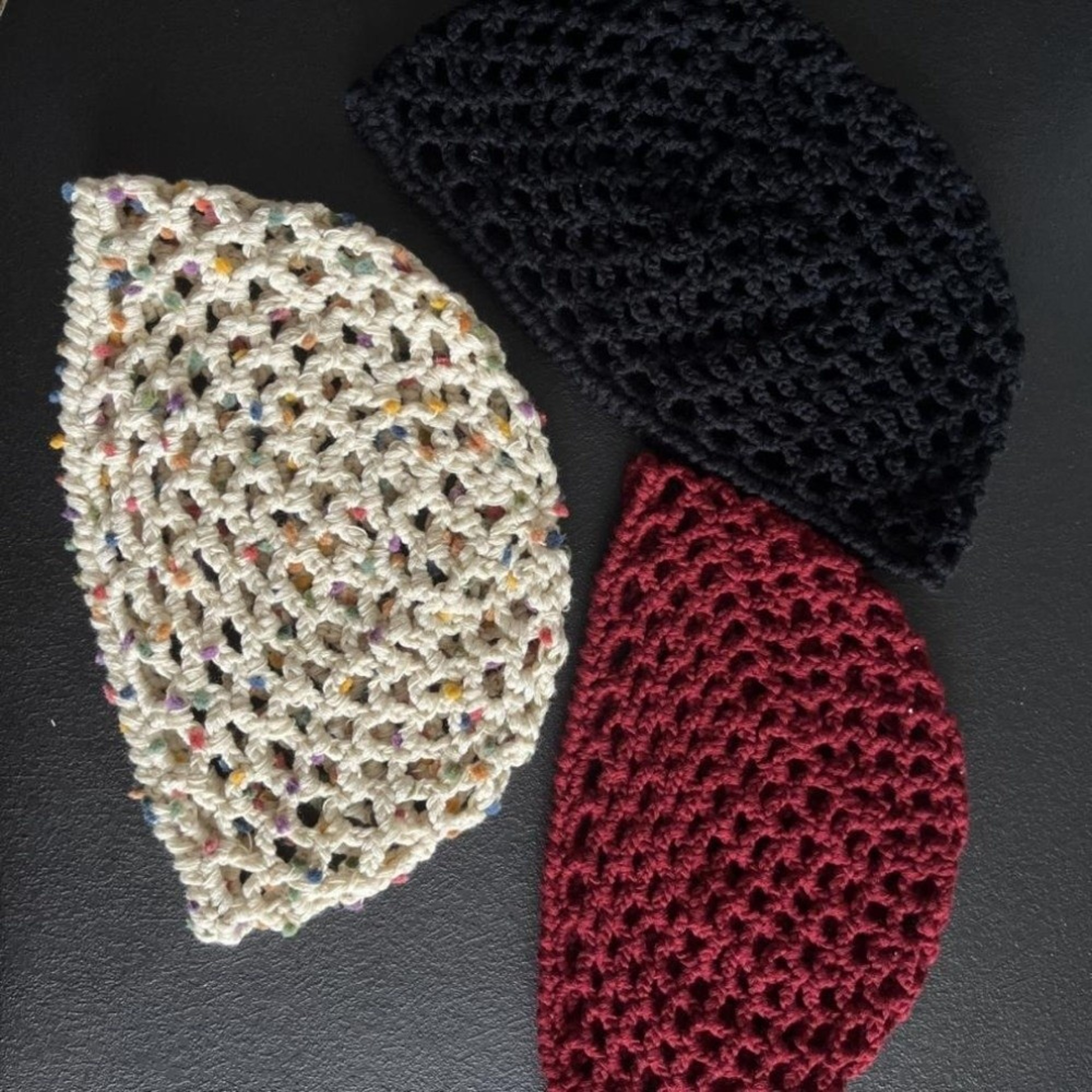 Retro Crochet Mesh Beanie Summer Breathable Cap – view 1