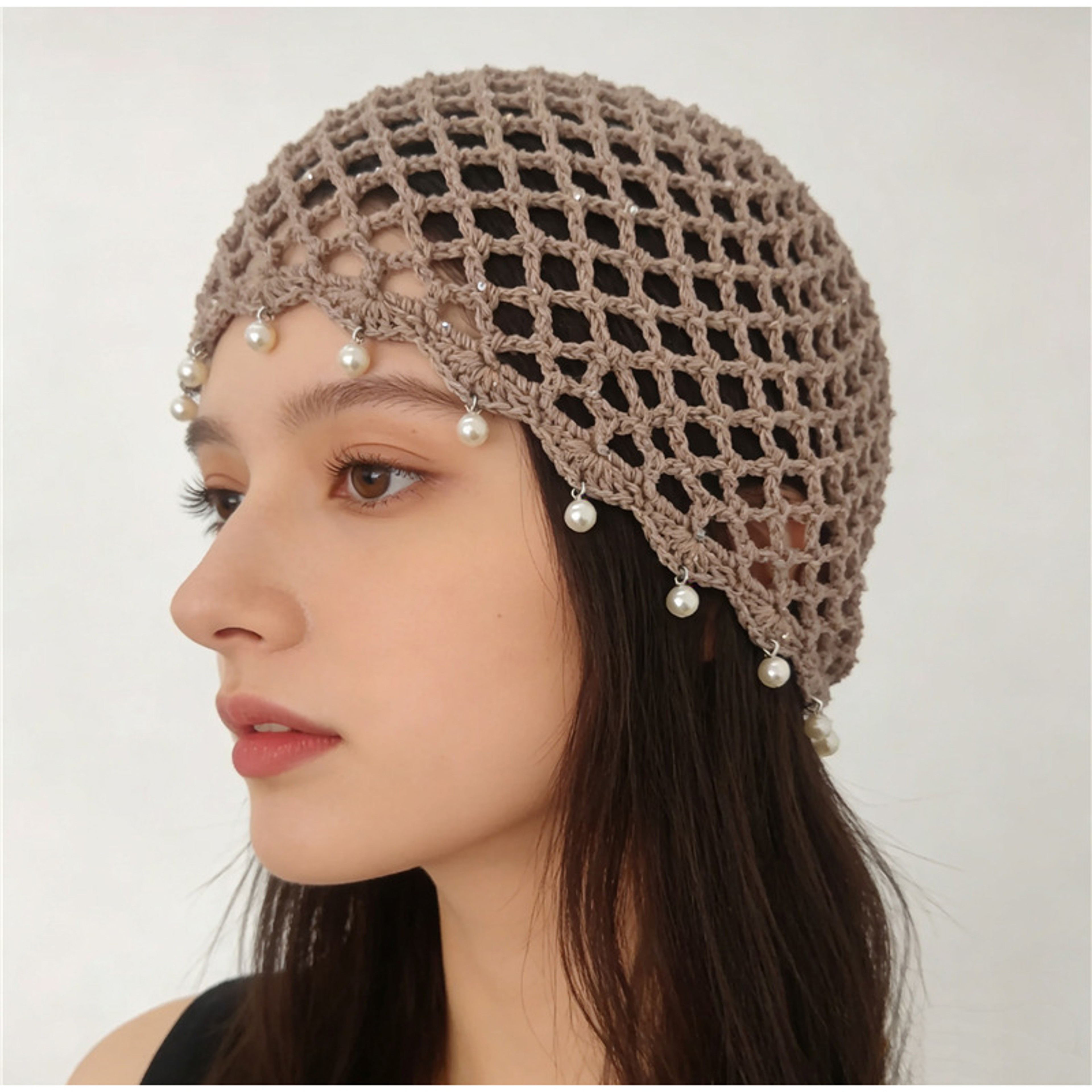 Bohemian Pearl Tassel Retro Woven Headwrap – view 5