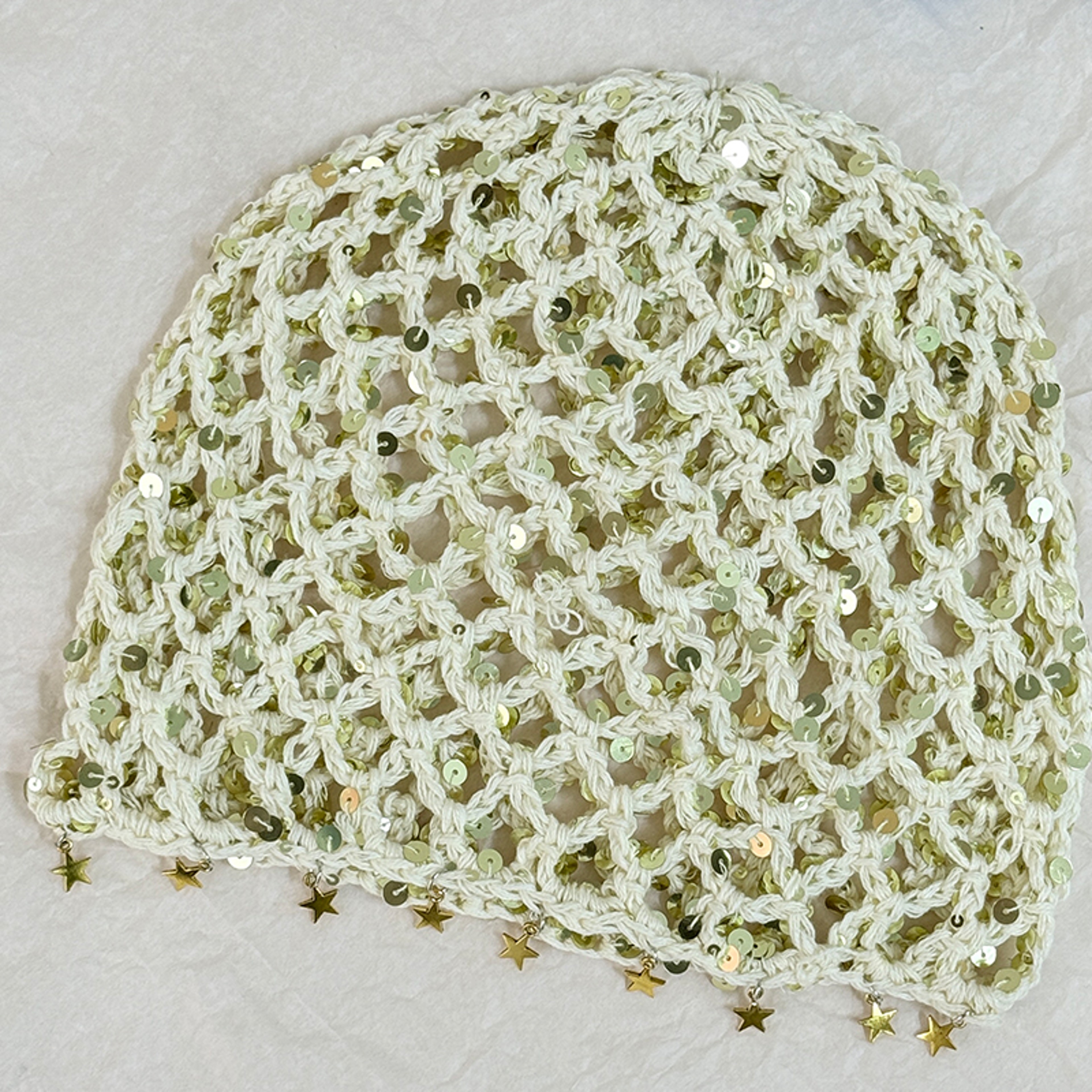 Bohemian Sequin Knit Headscarf Beanie Hat – view 9