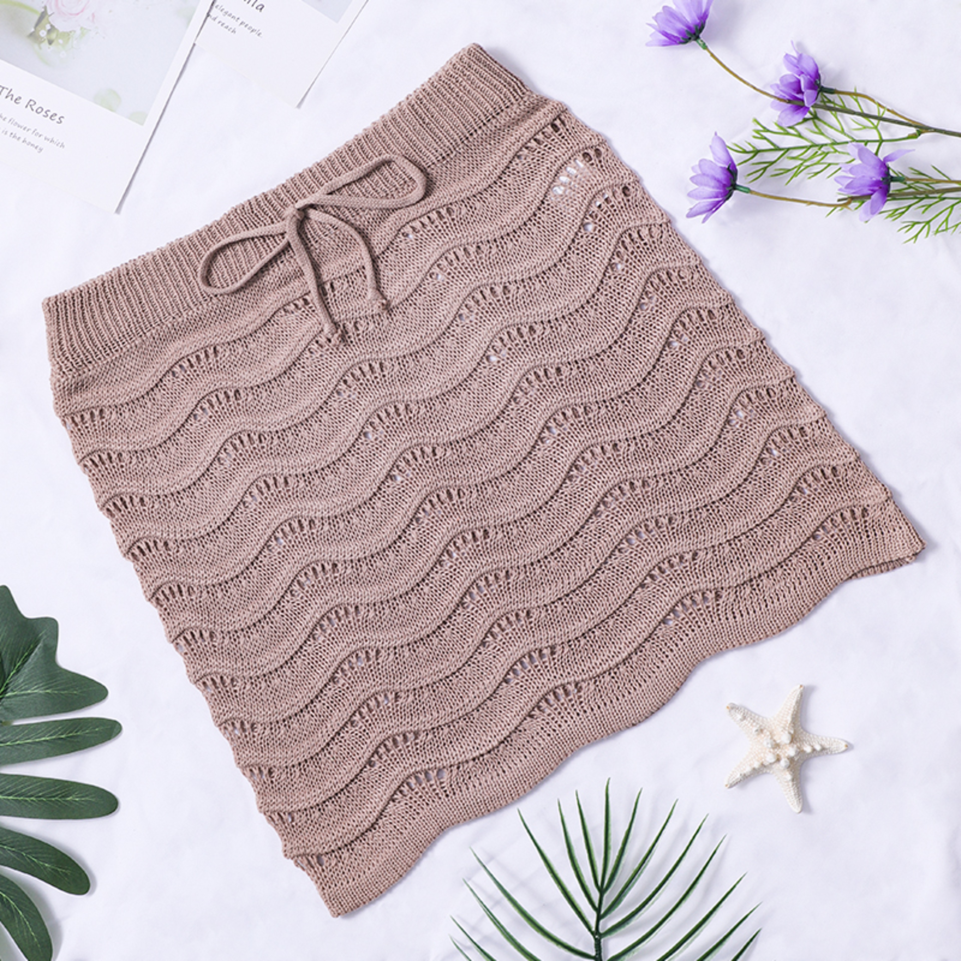 Solaria Knit Crochet Beach Cover Up Skirt – view 7