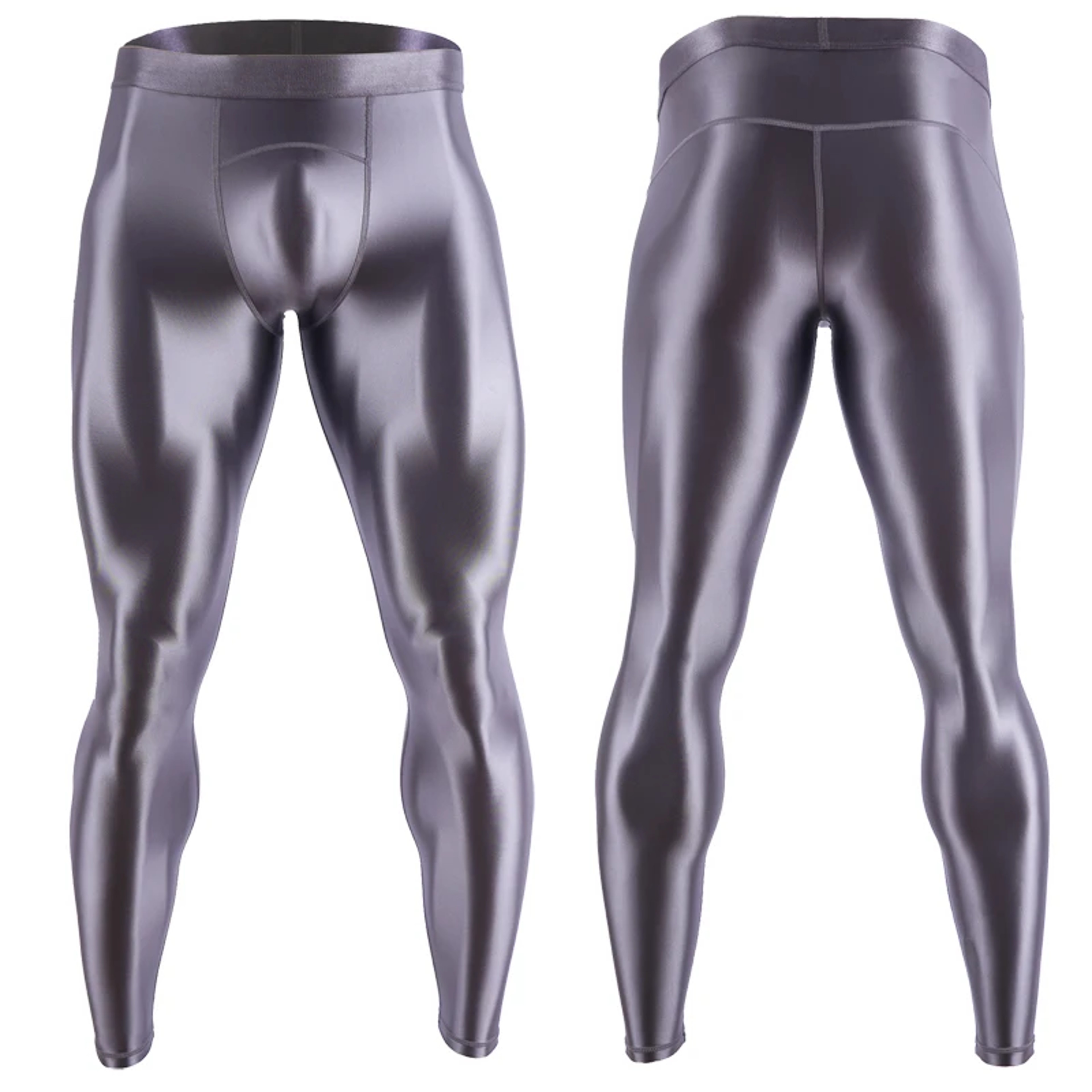 Glossy Mens Compression Swim Trunks and Fitness Leggings – view 4