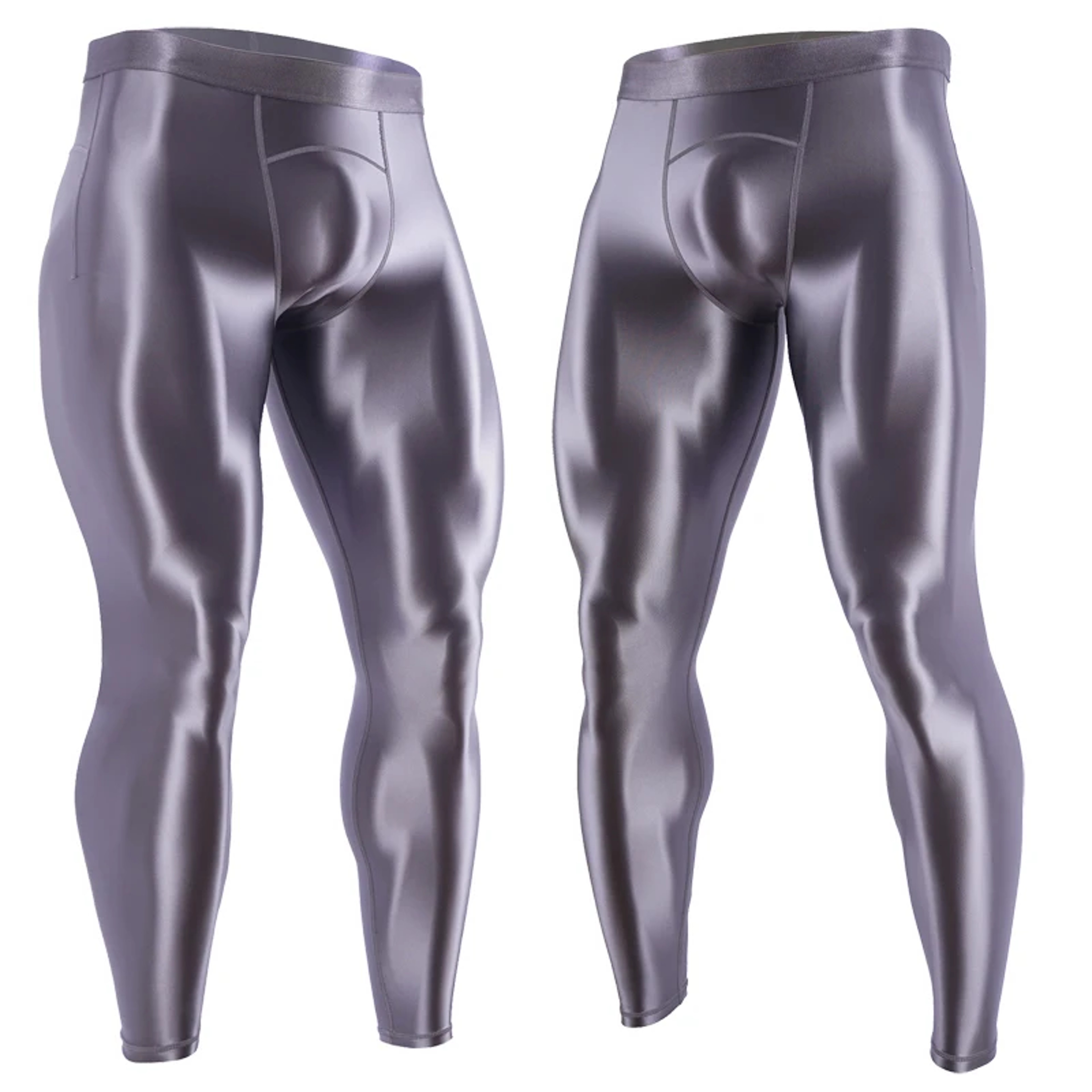 Glossy Mens Compression Swim Trunks and Fitness Leggings – view 5