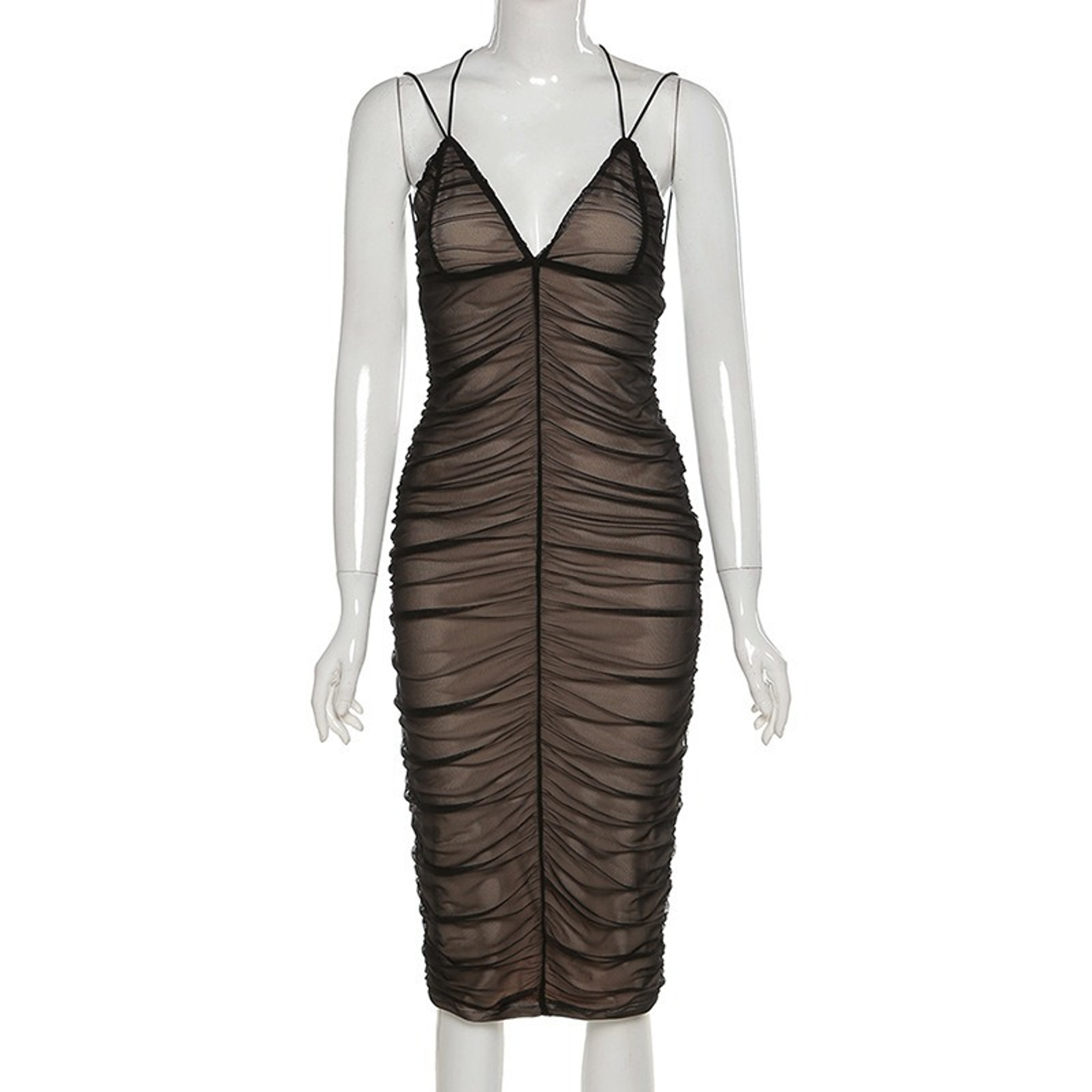 Siren Mesh Bodycon Midi Dress – view 6