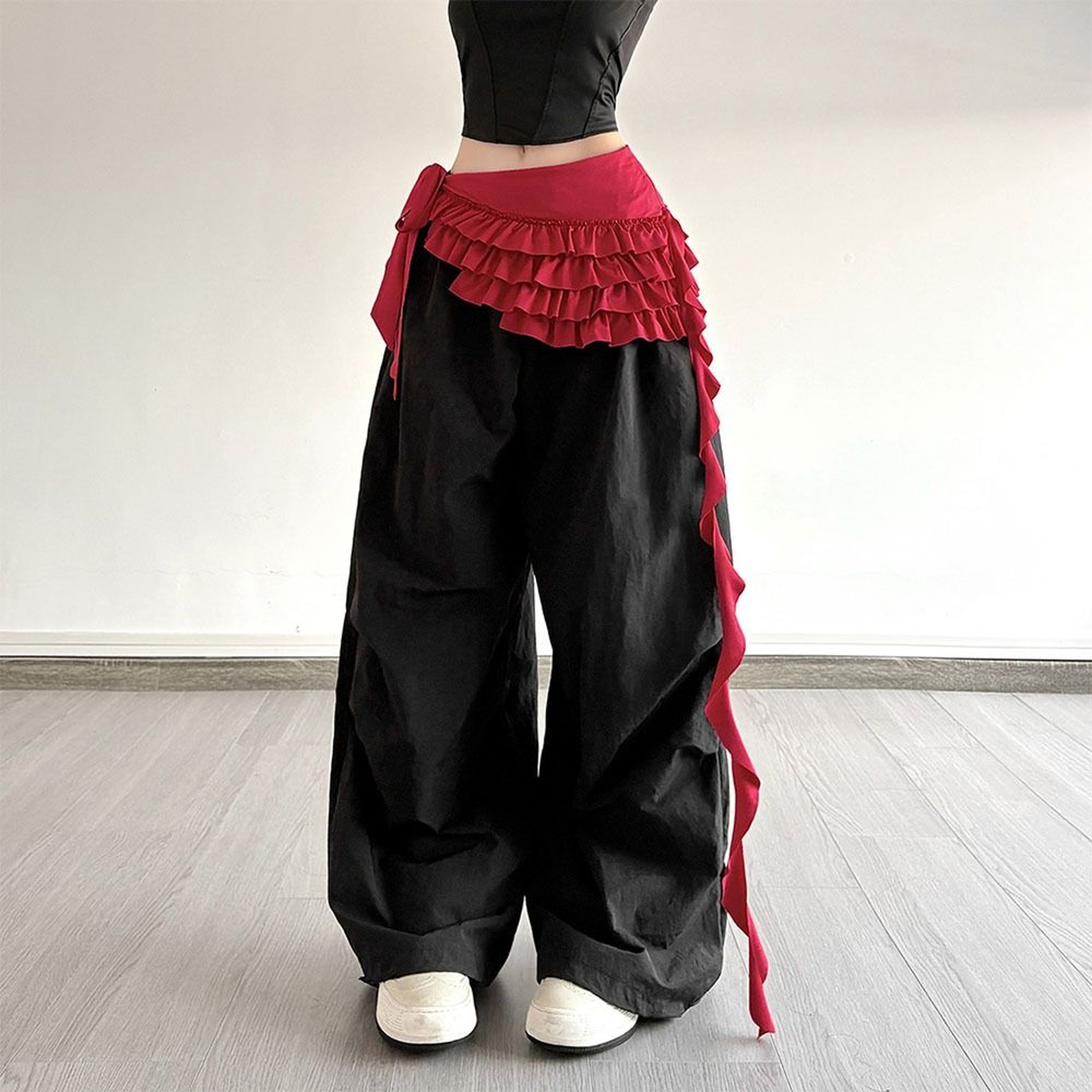 Embroidered Flower Lace Mini Skirt Y2K Streetwear Sheer Lace Skirt – view 4