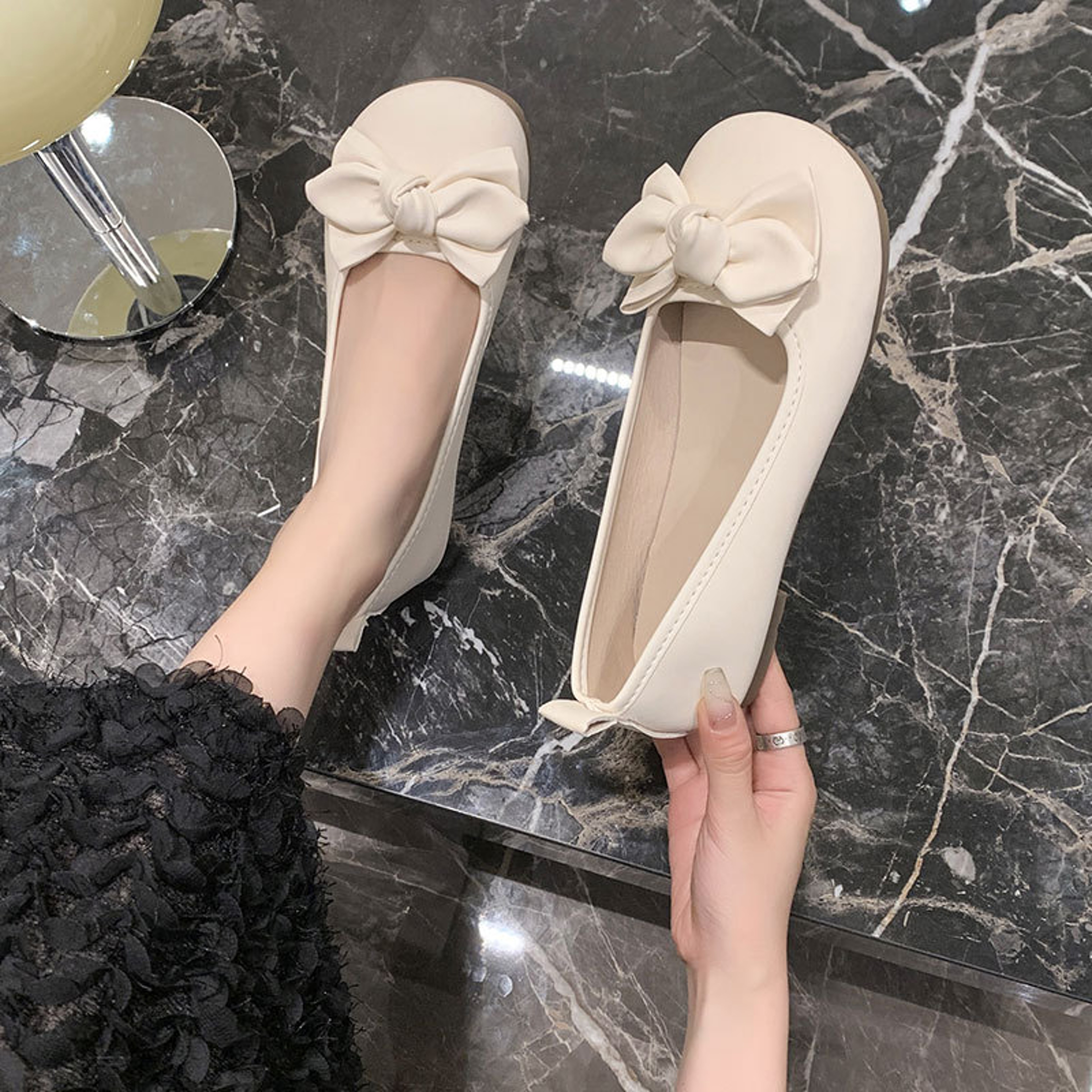 Chic Bowknot Fairy Style Womens Slip On Flats And Comfortable Soft Sole Loafers 2
