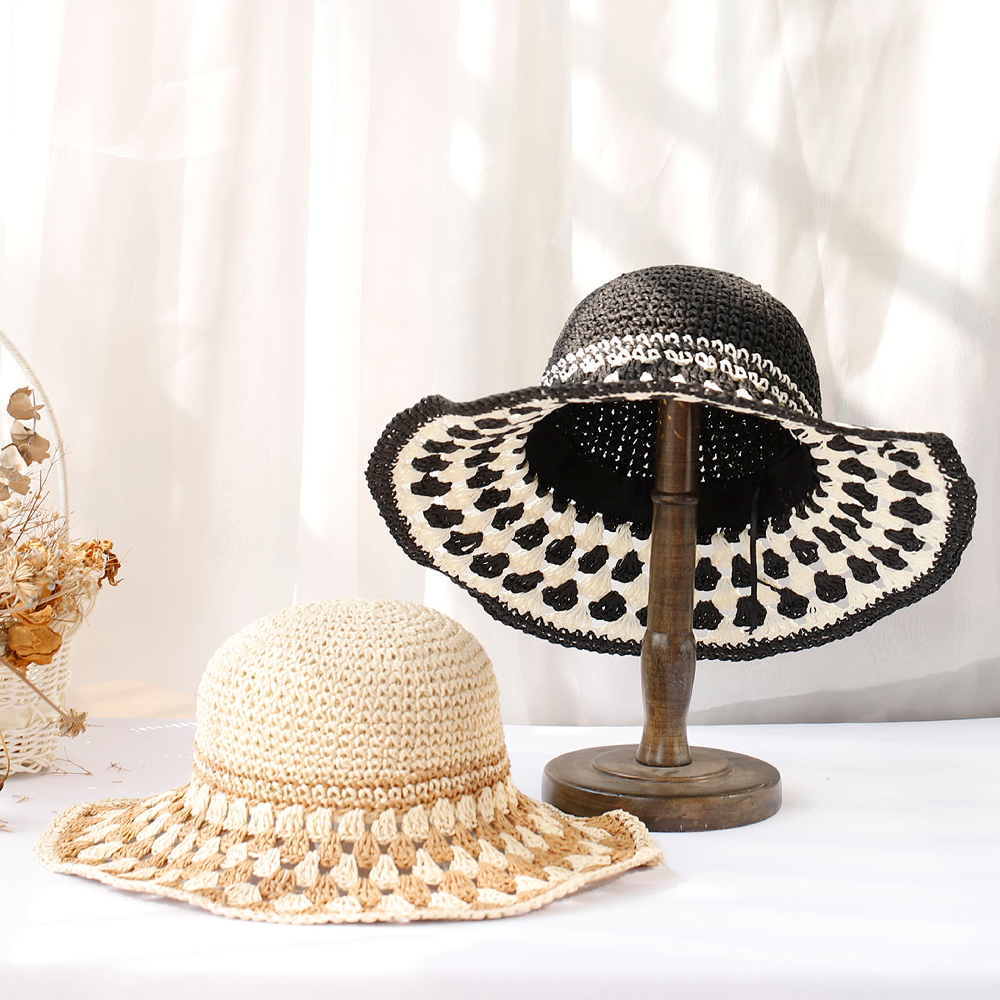 Colorful Straw Bucket Hat For Women 1