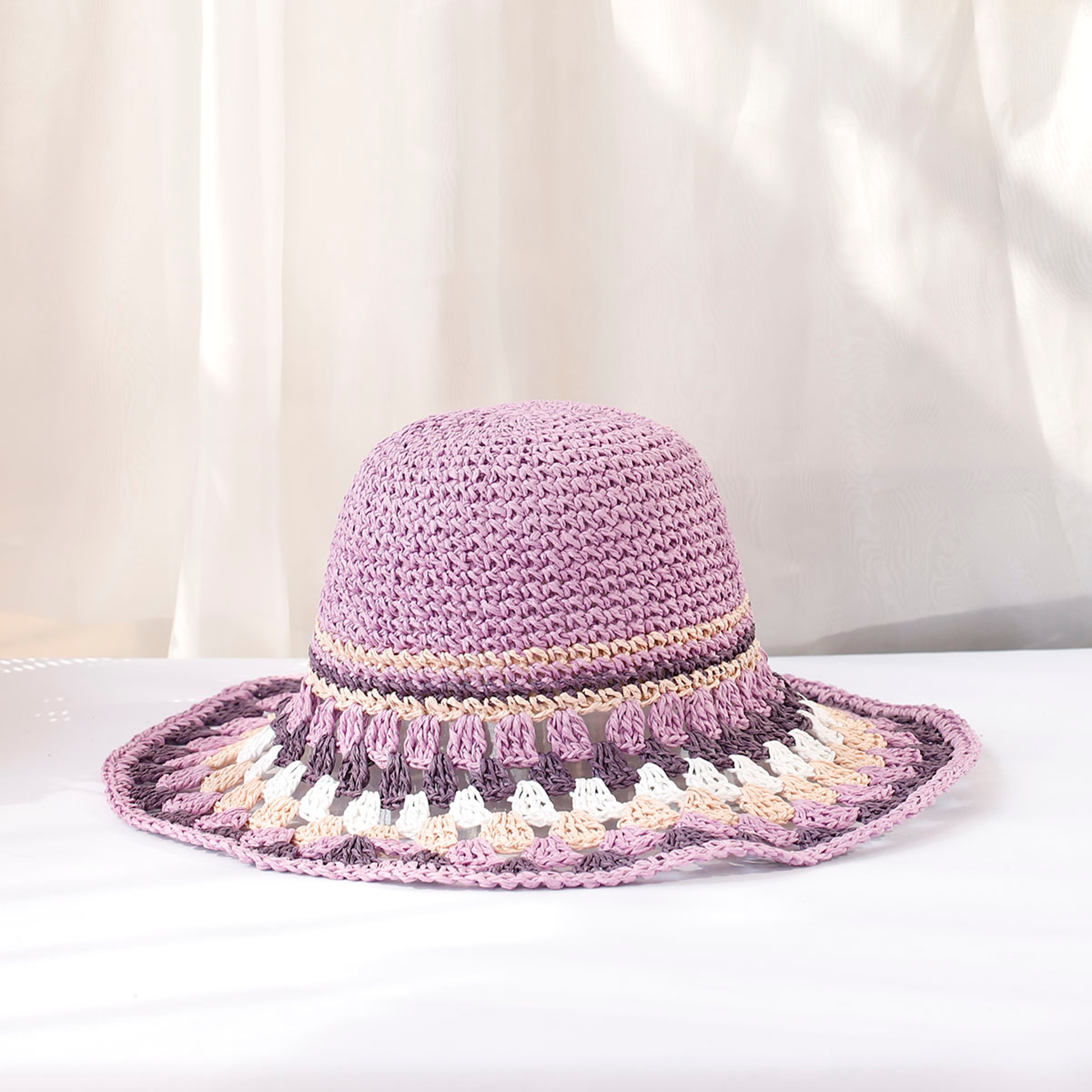 Colorful Straw Bucket Hat For Women 6