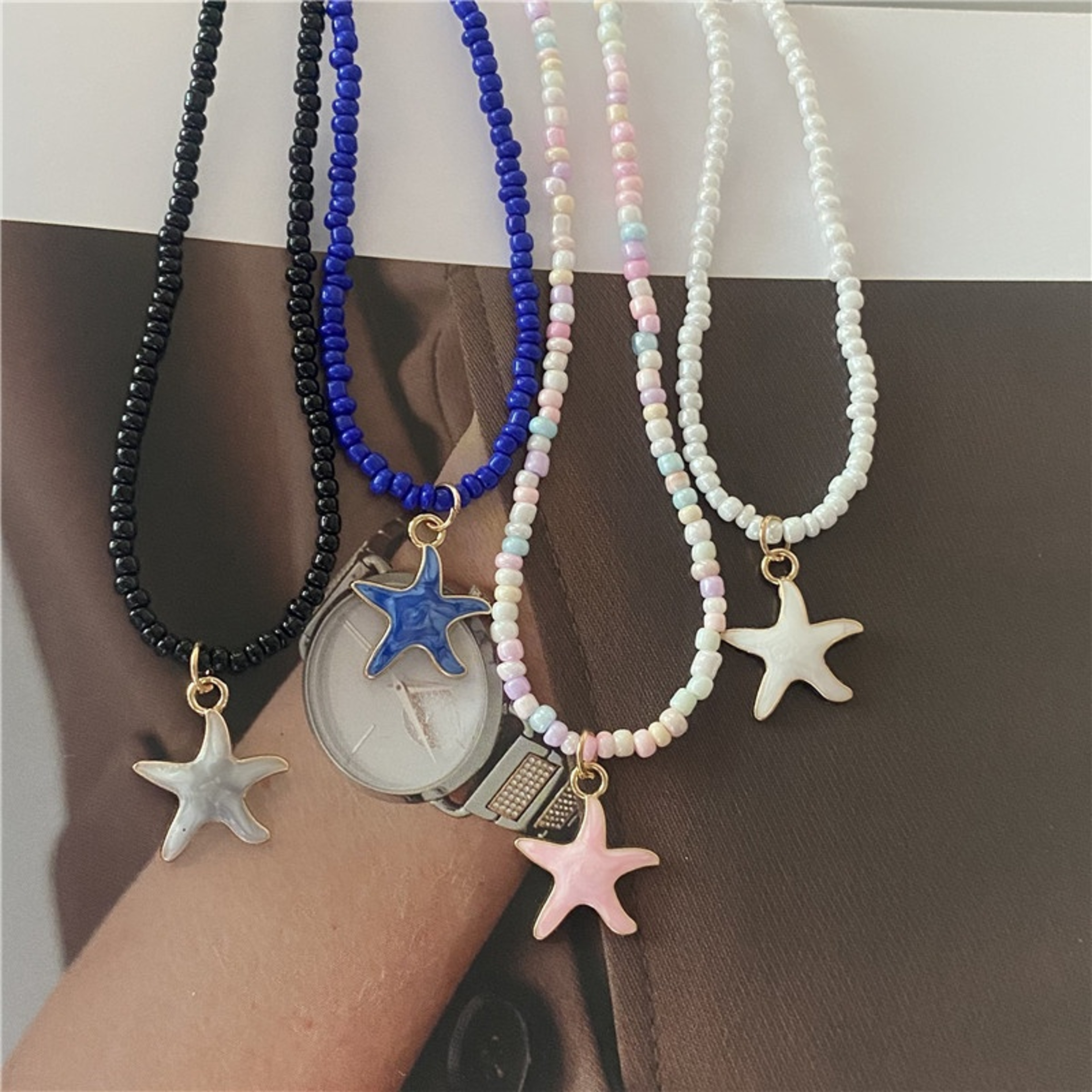Charming Starfish Short Necklace for Women – view 3
