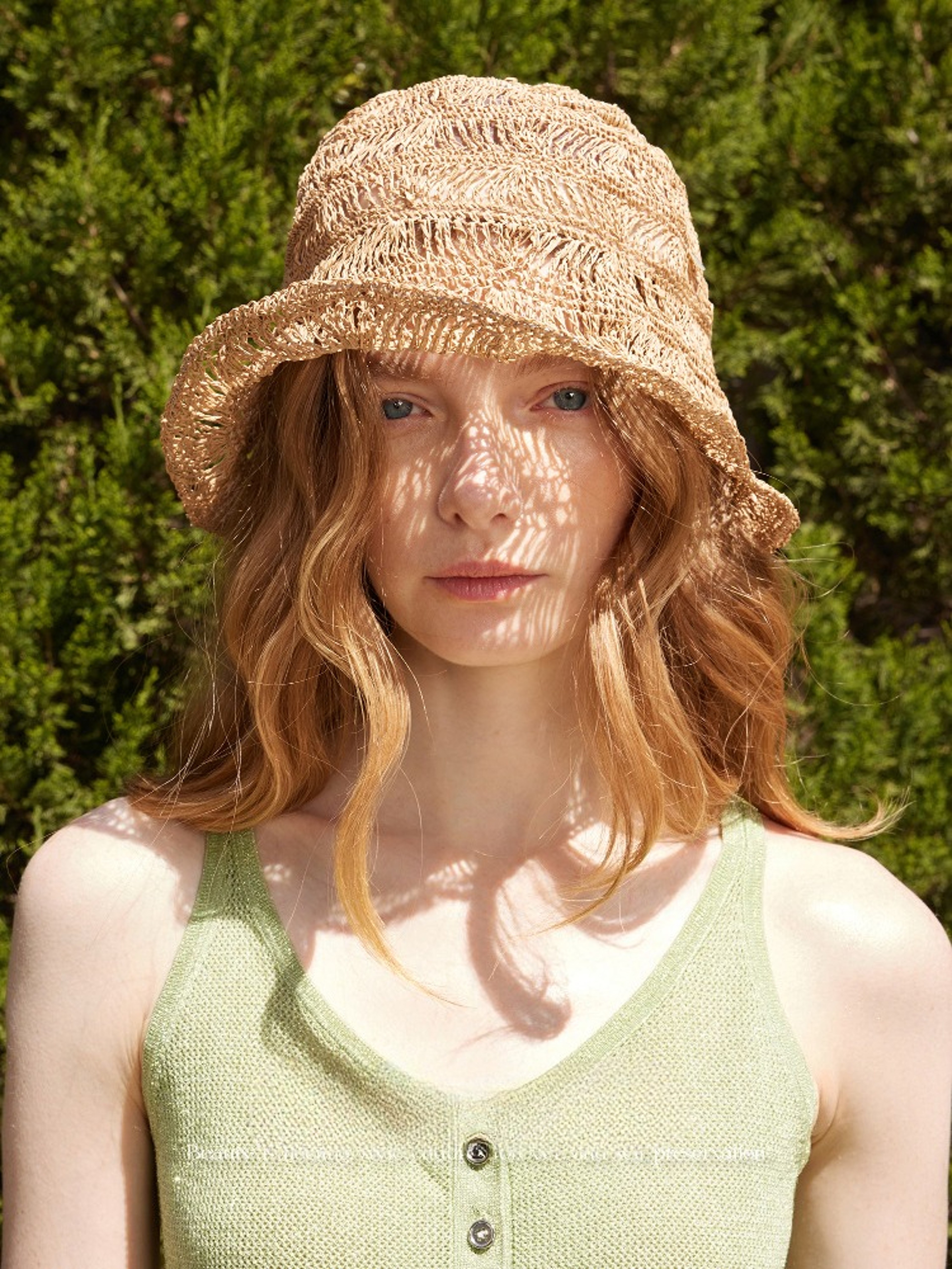 Women Foldable Straw Bucket Hat Summer Sun Hat with Shapeable Brim – view 1
