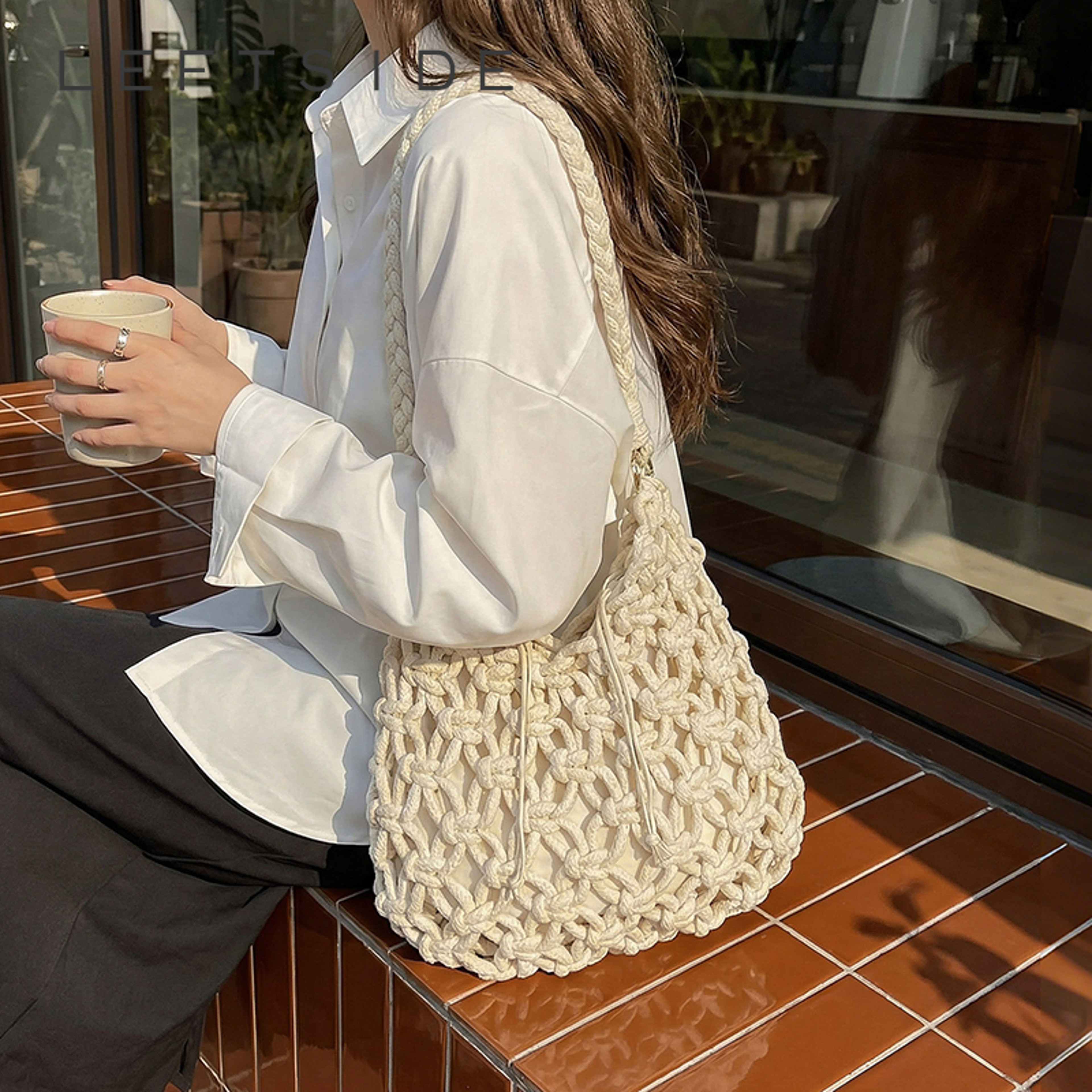 Crochet Woven Crossbody Bag – view 1