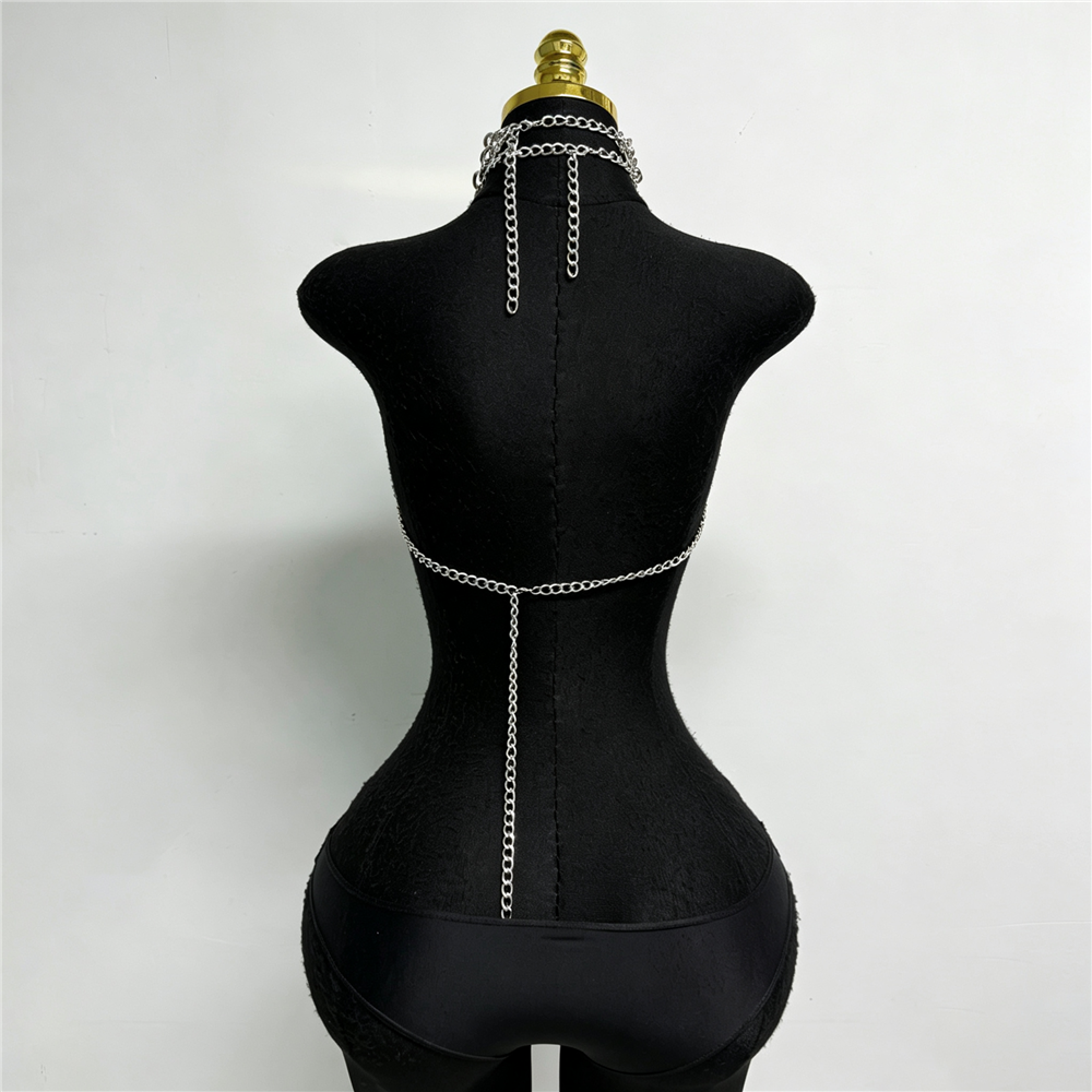 Silver Chain Halter Top Festival Body Chain Rave Party Clubwear 4