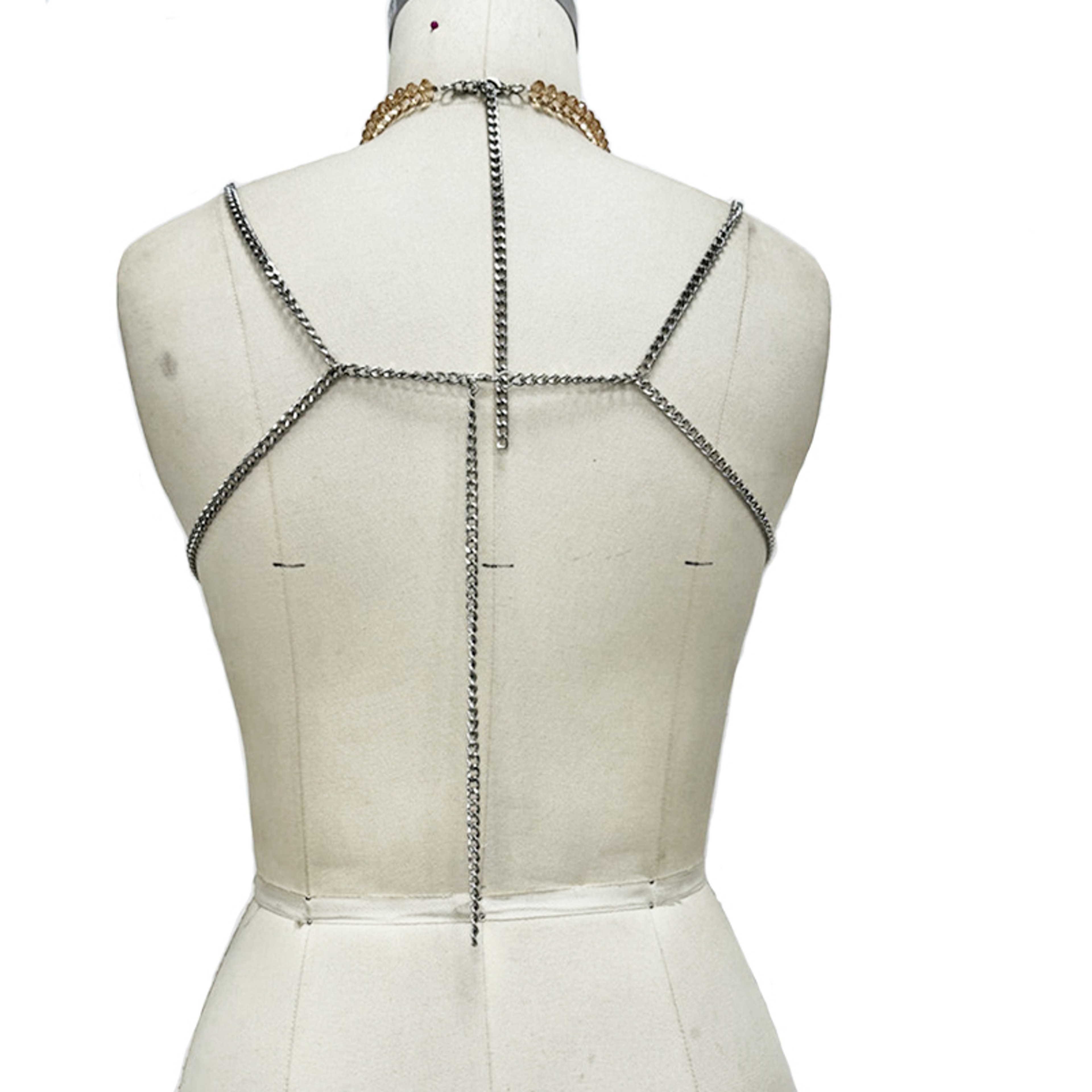 Handmade Crystal Beach Bikini Body Chain Crop Top 4