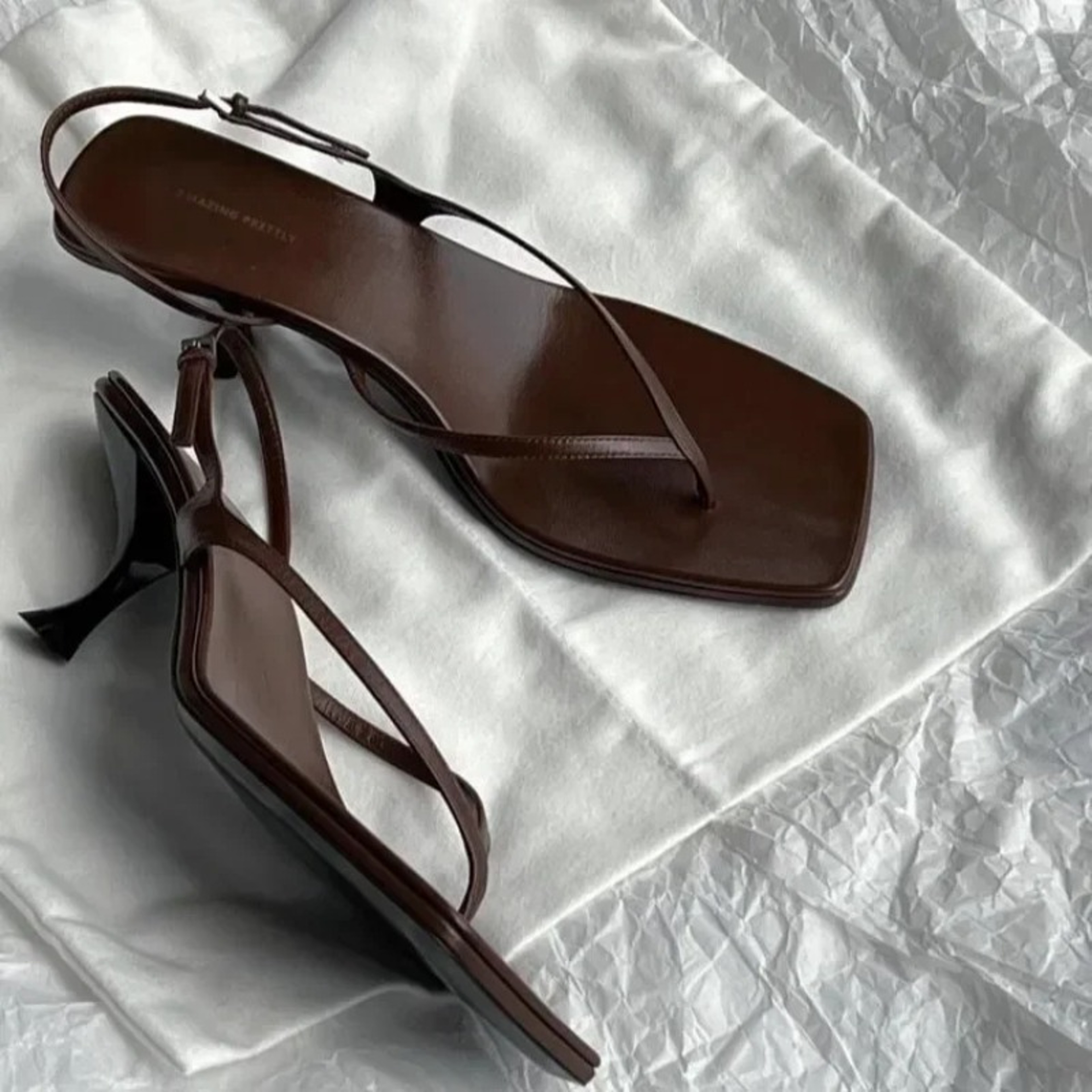 French Style Kitten Heel Sandals – view 1