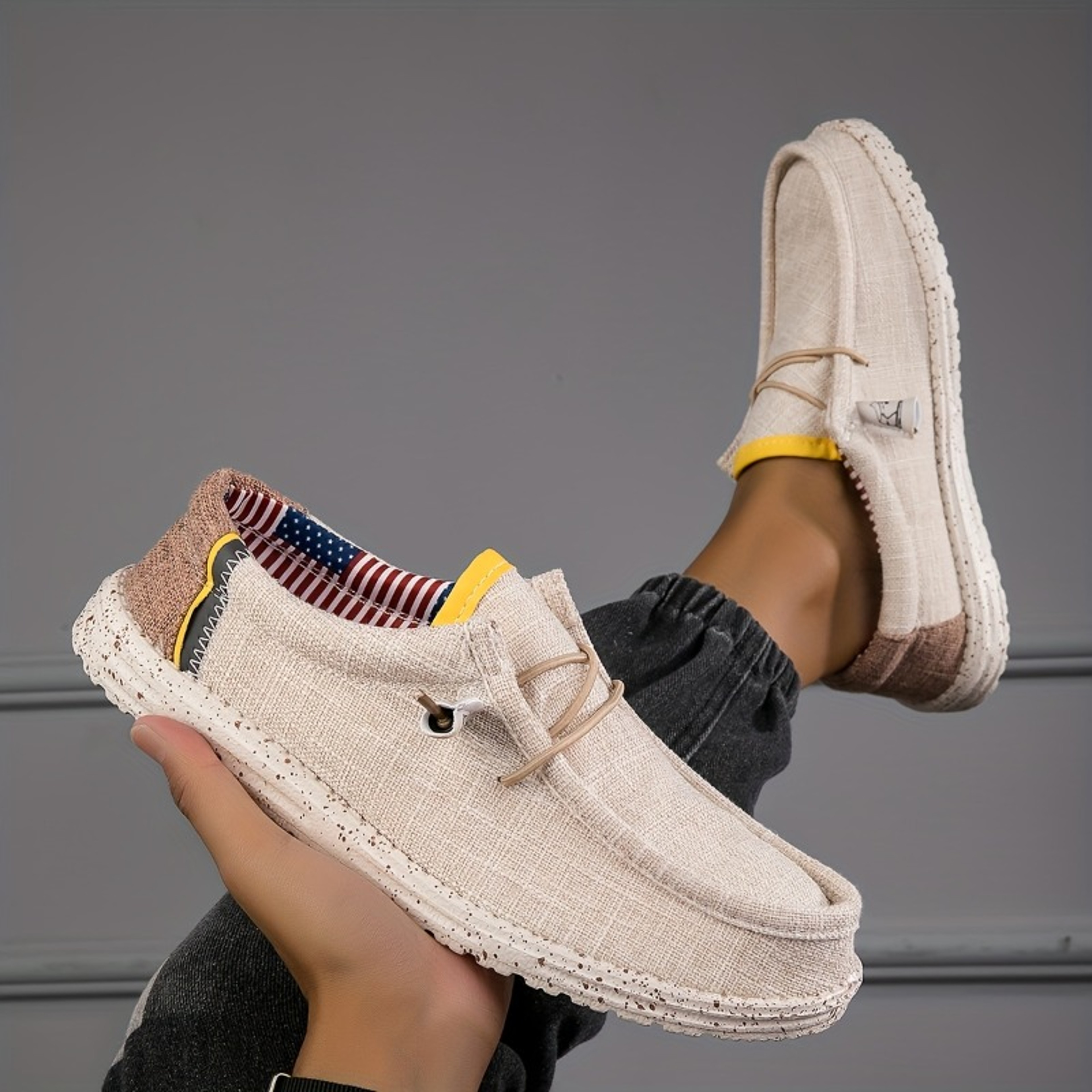 Men's Breathable Canvas Loafers and Casual Driving Shoes – view 4