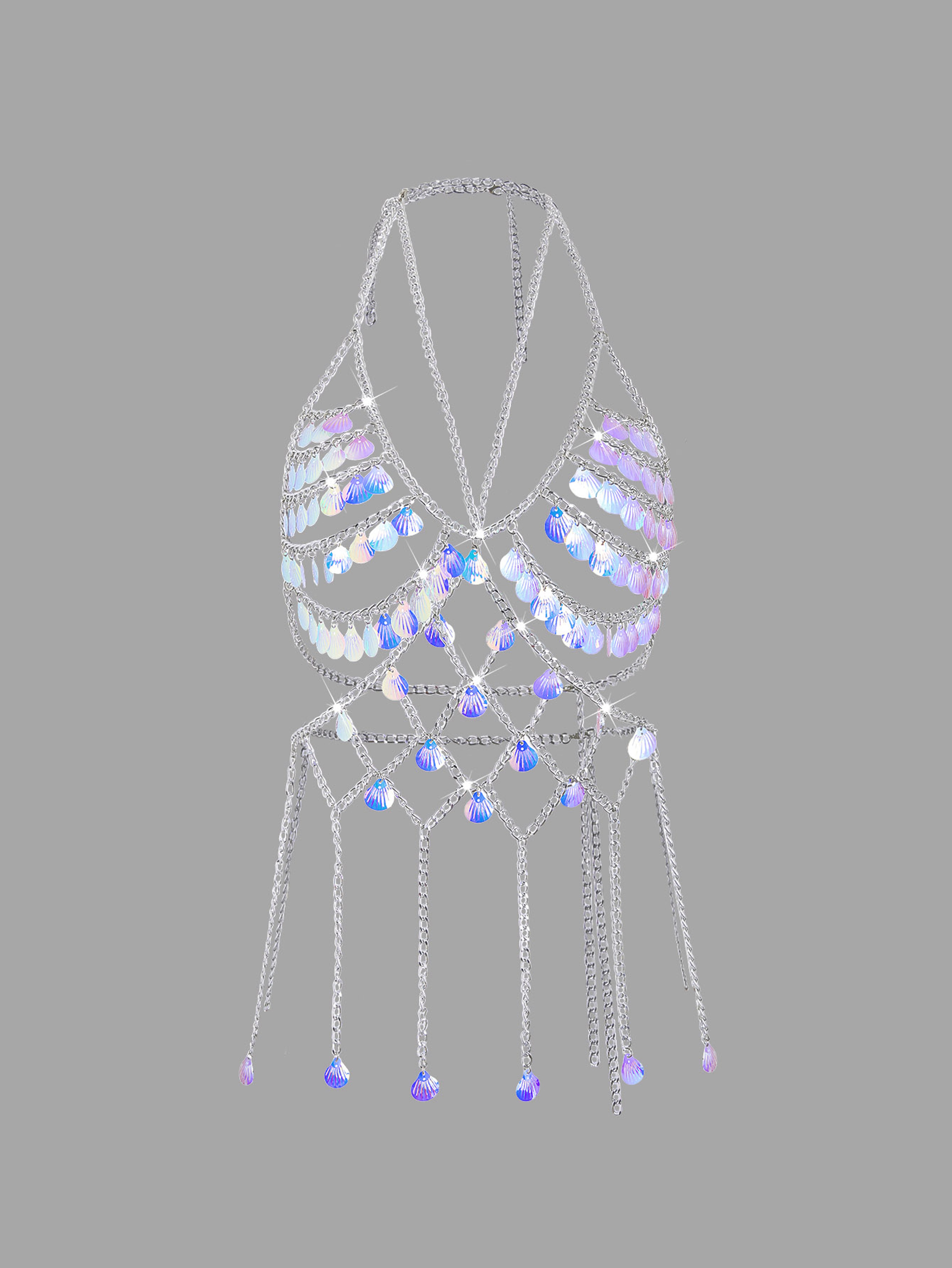 Handmade Shell Bra Chain Body Jewelry – view 2