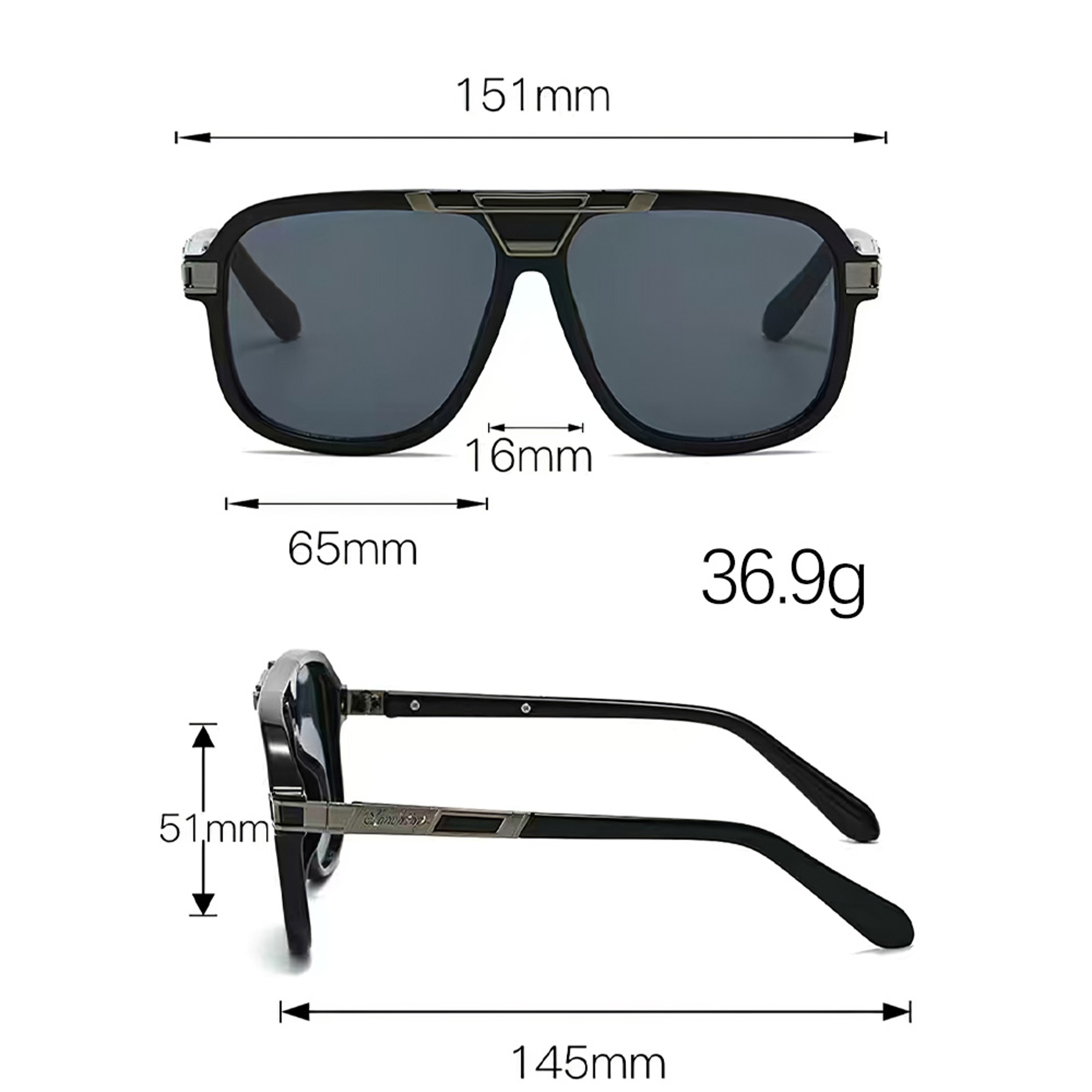 Gradient Large Frame Women Sunglasses Trendy Metal Accent Designer Shades 5