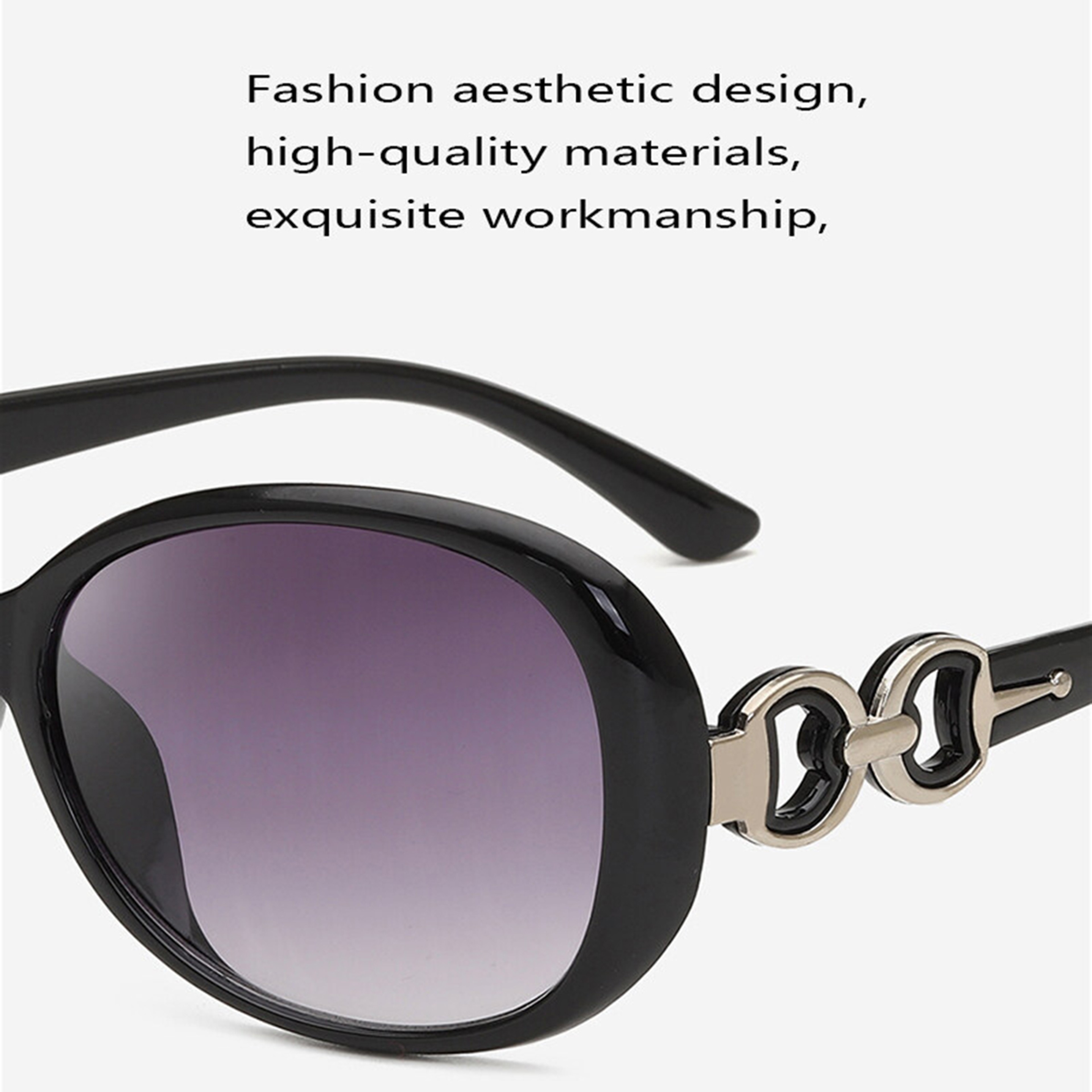 New Fashion Sunglasses Trend Large Frame Sunglasses Women Gradient Street Photo Glasses 3