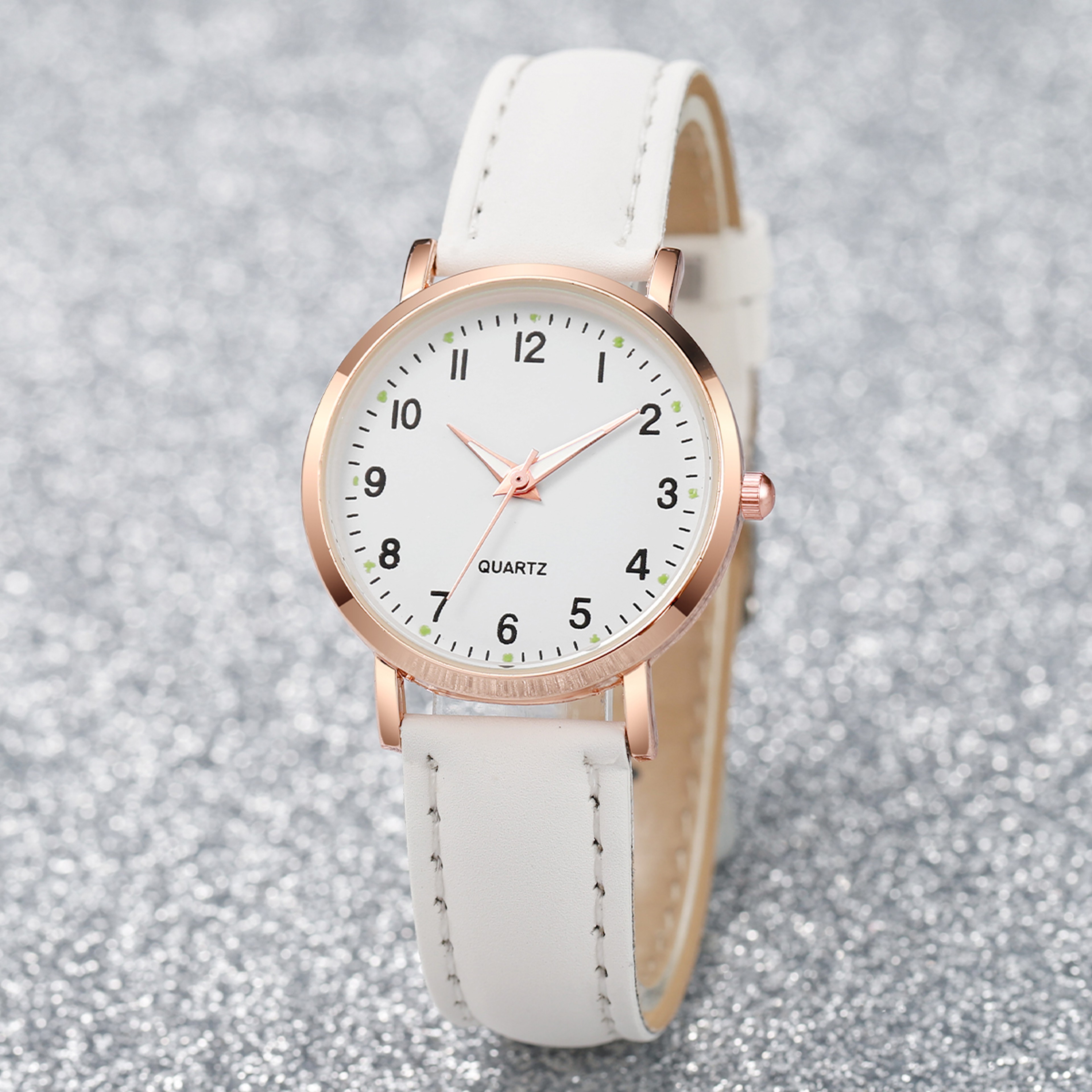 Minimalist Arabic Dial Leather Women Watch – view 7