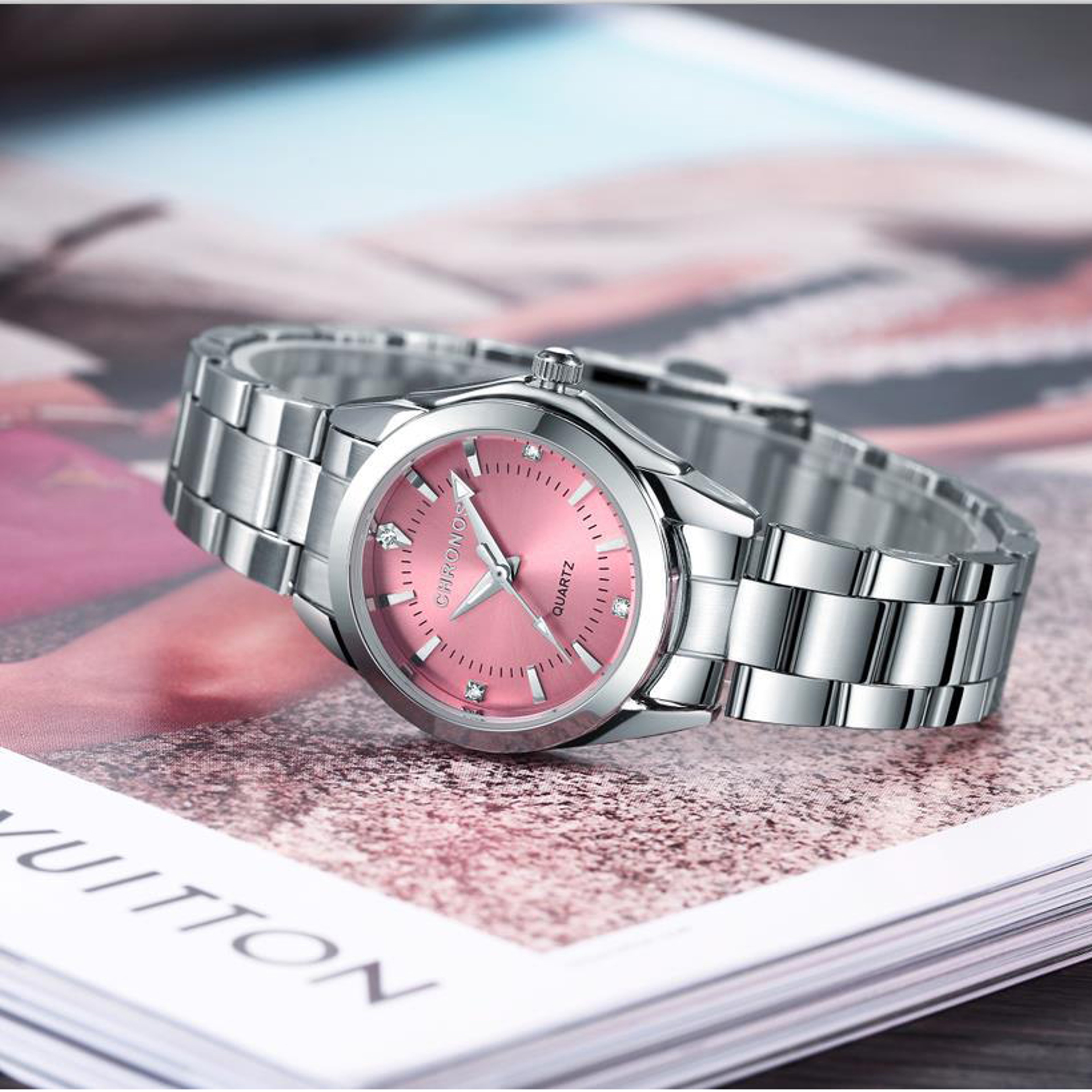 Chronos Elegant Stainless Steel Womens Quartz Watch 1