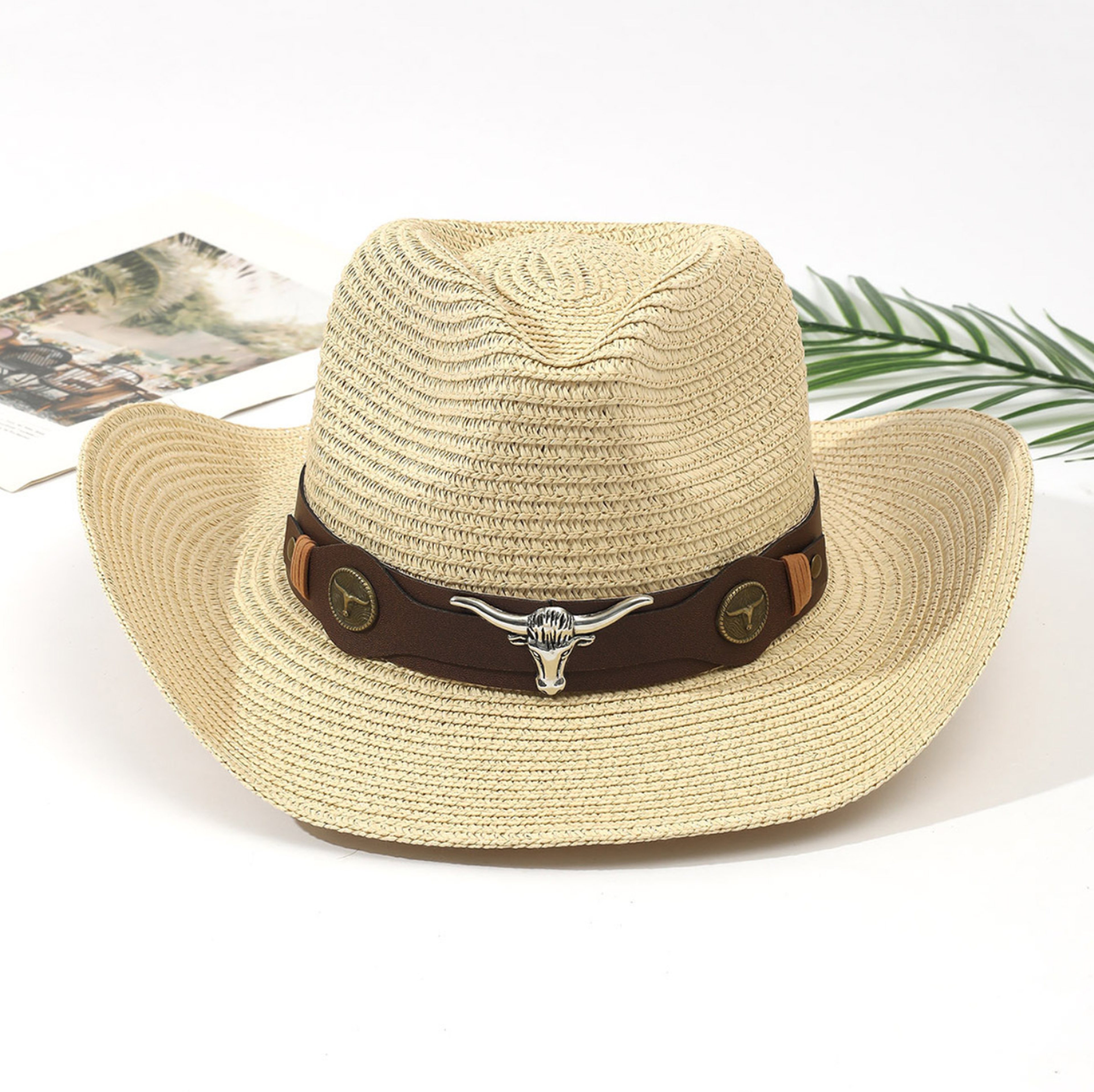 Vintage Western Straw Cowboy Hat – view 7