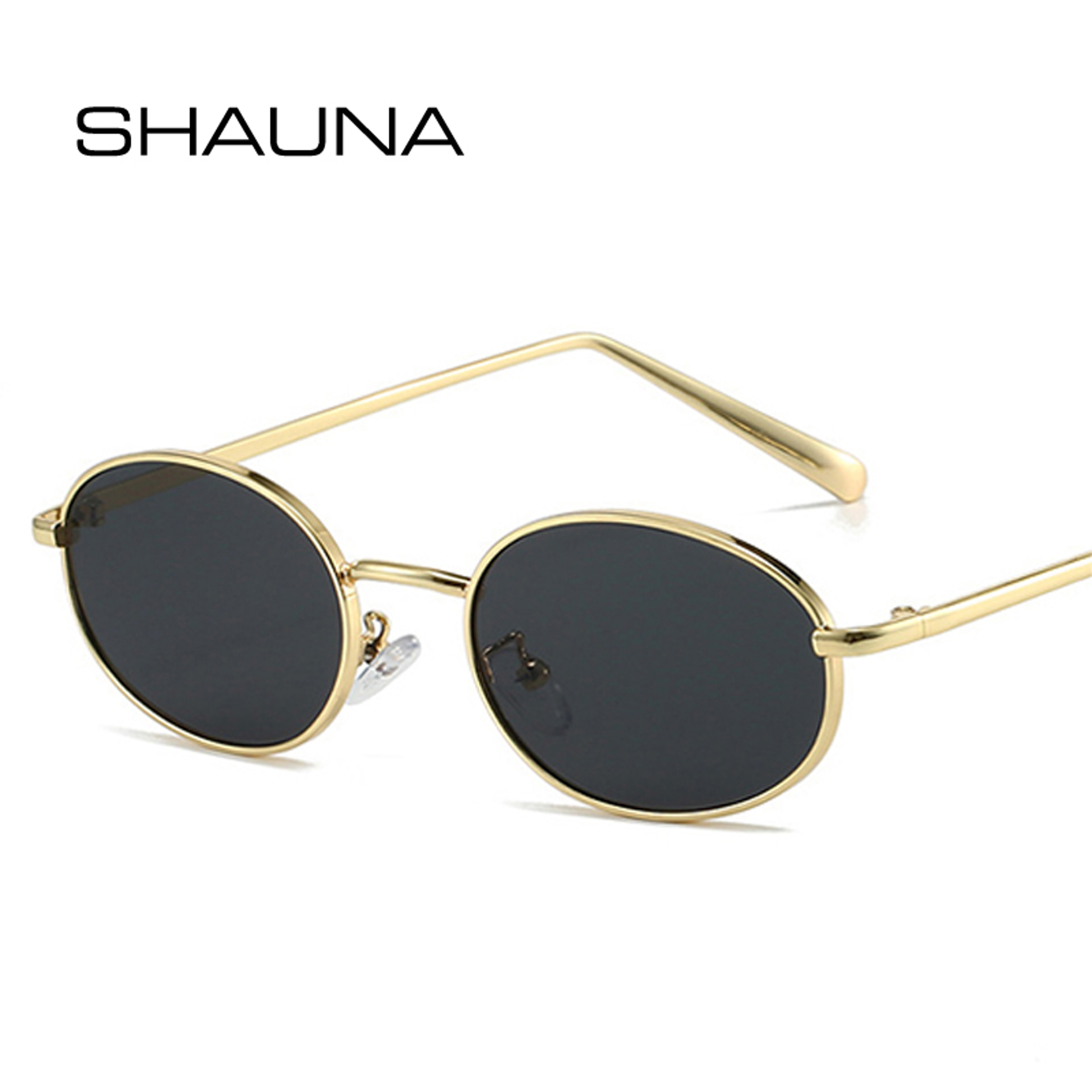 SHAUNA Vintage small oval sunglasses with metal frame for Men and Women – view 1