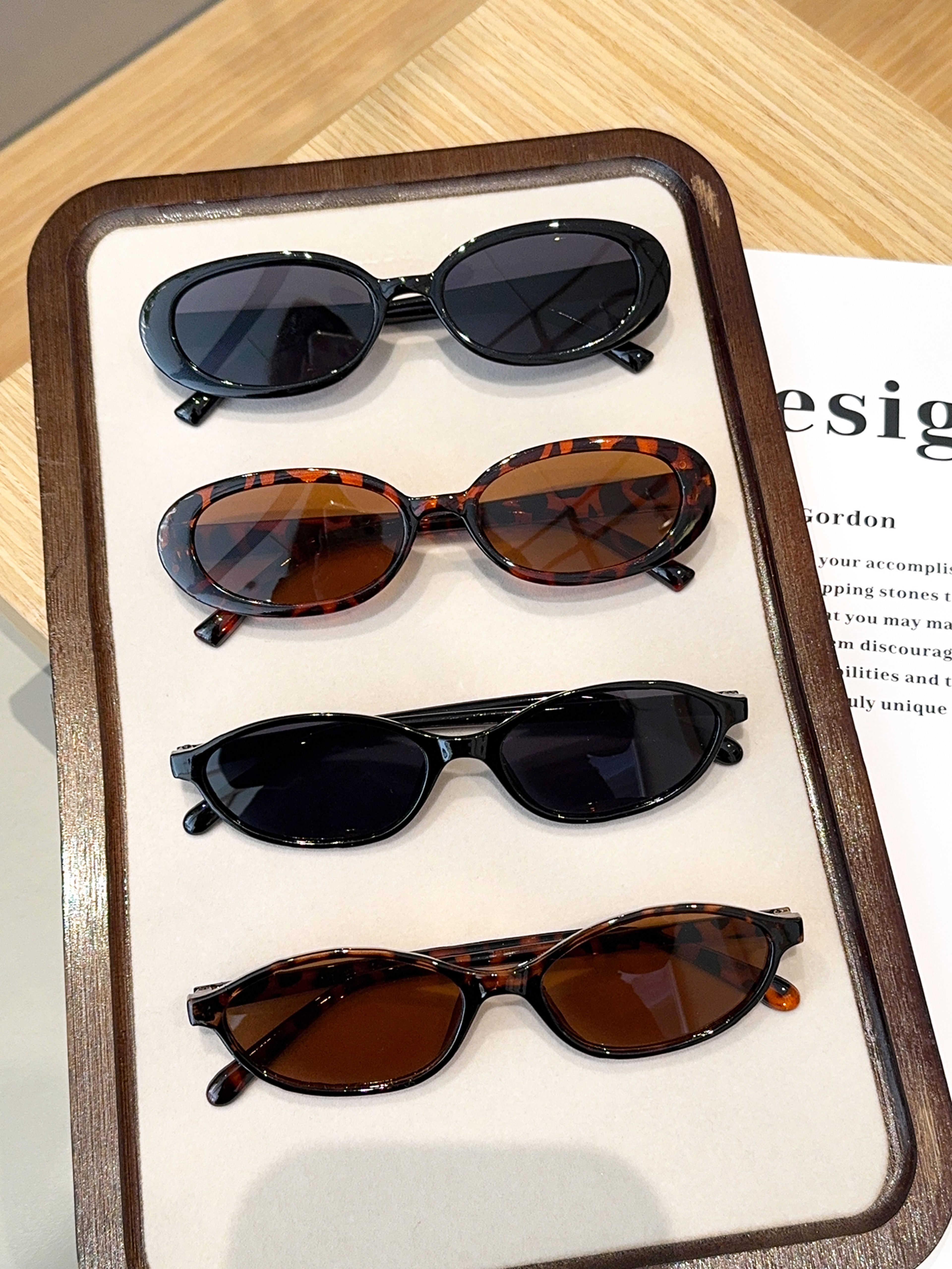 Chic Tortoise Shell Glasses And Oval Glasses Set For Daily Wear 0