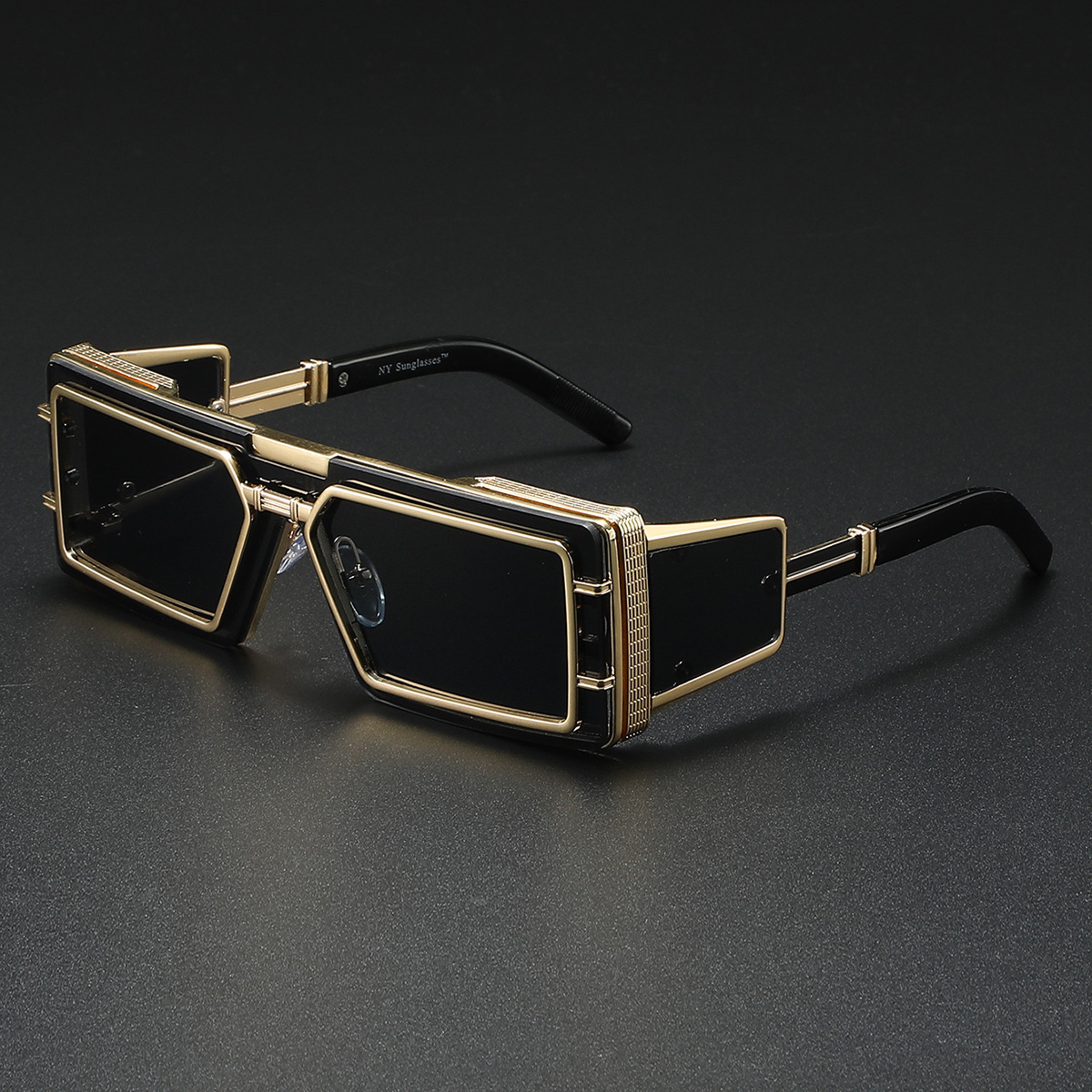 Heavy Metal Punk Square Sunglasses Designer Unisex Shades – view 2