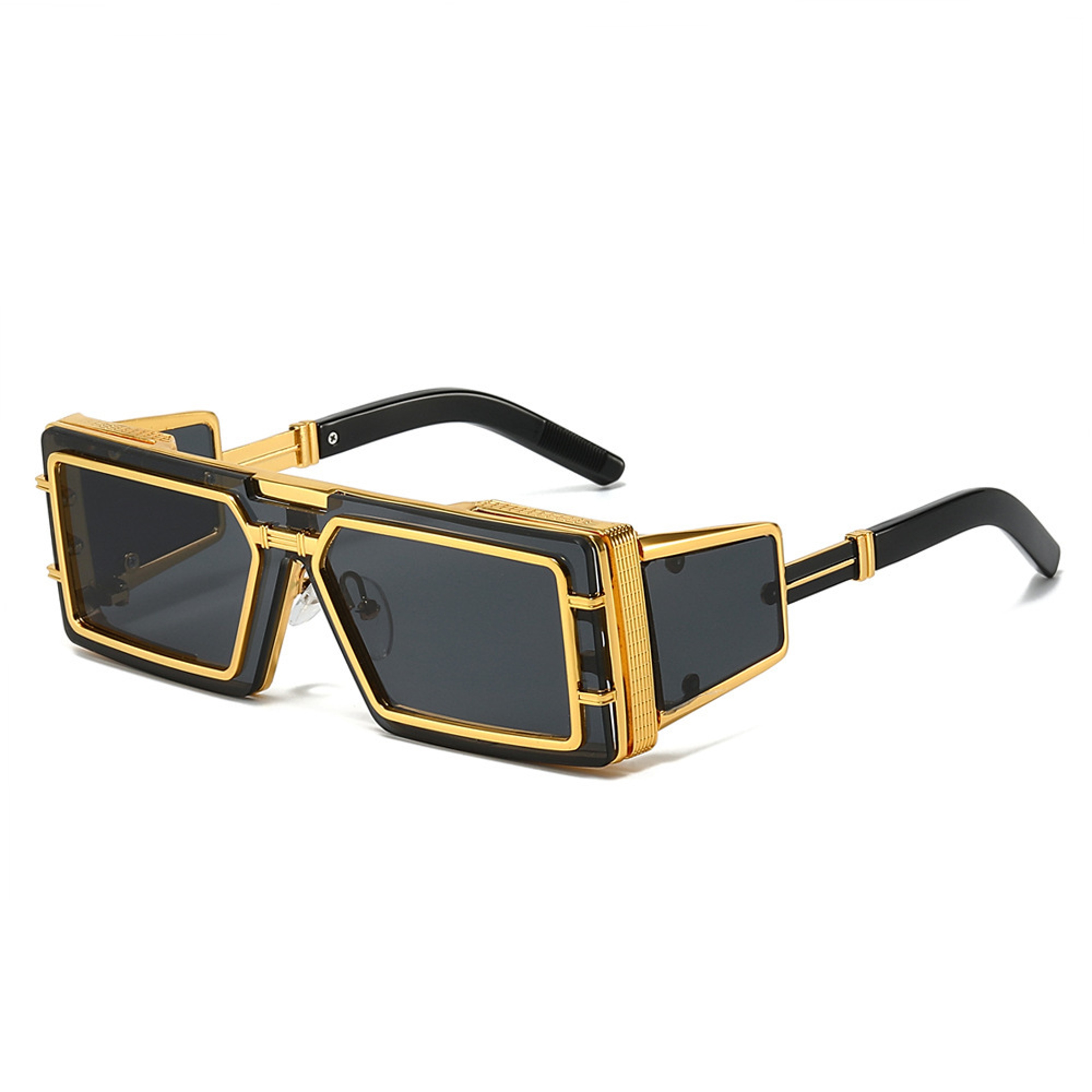 Heavy Metal Punk Square Sunglasses Designer Unisex Shades – view 5