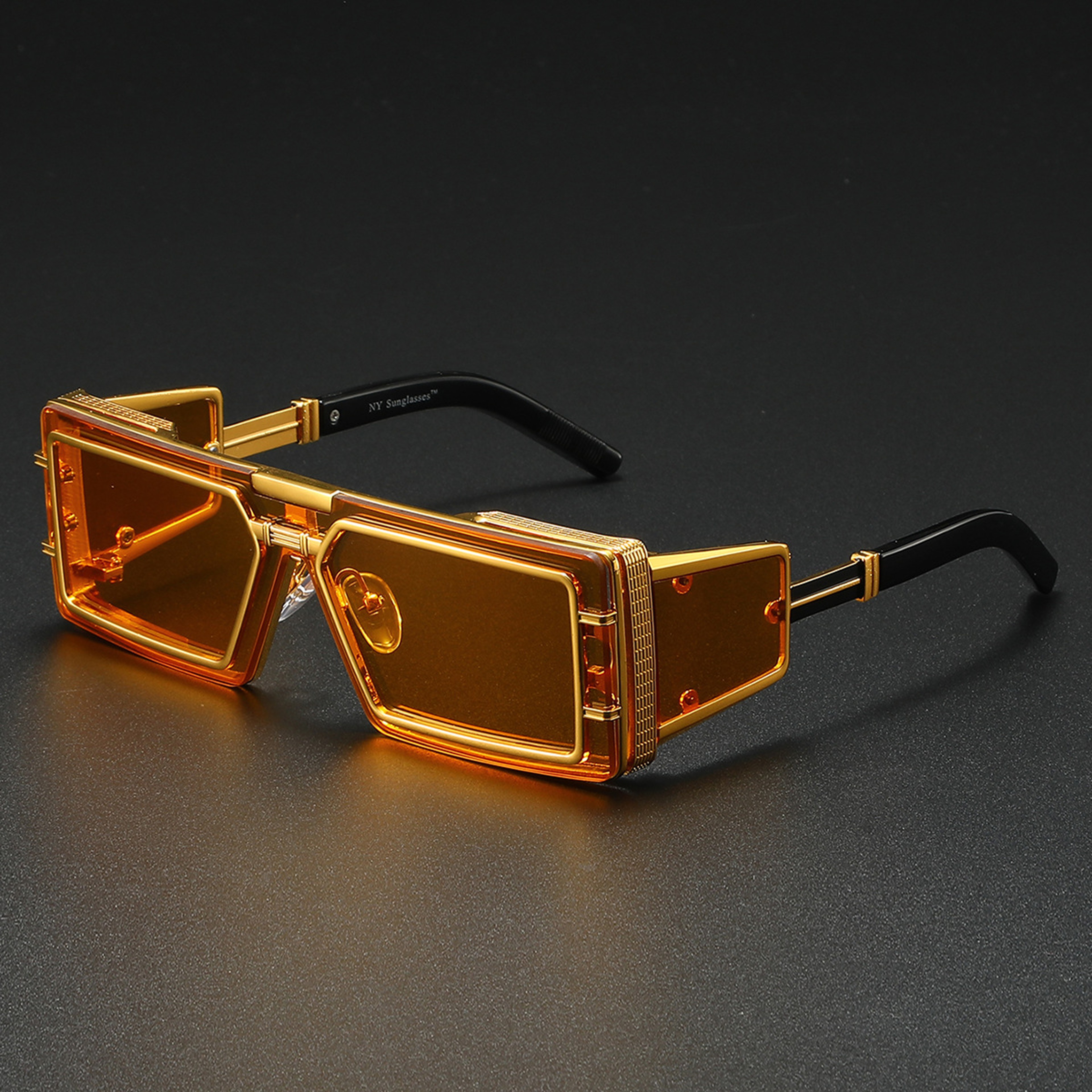Heavy Metal Punk Square Sunglasses Designer Unisex Shades – view 10