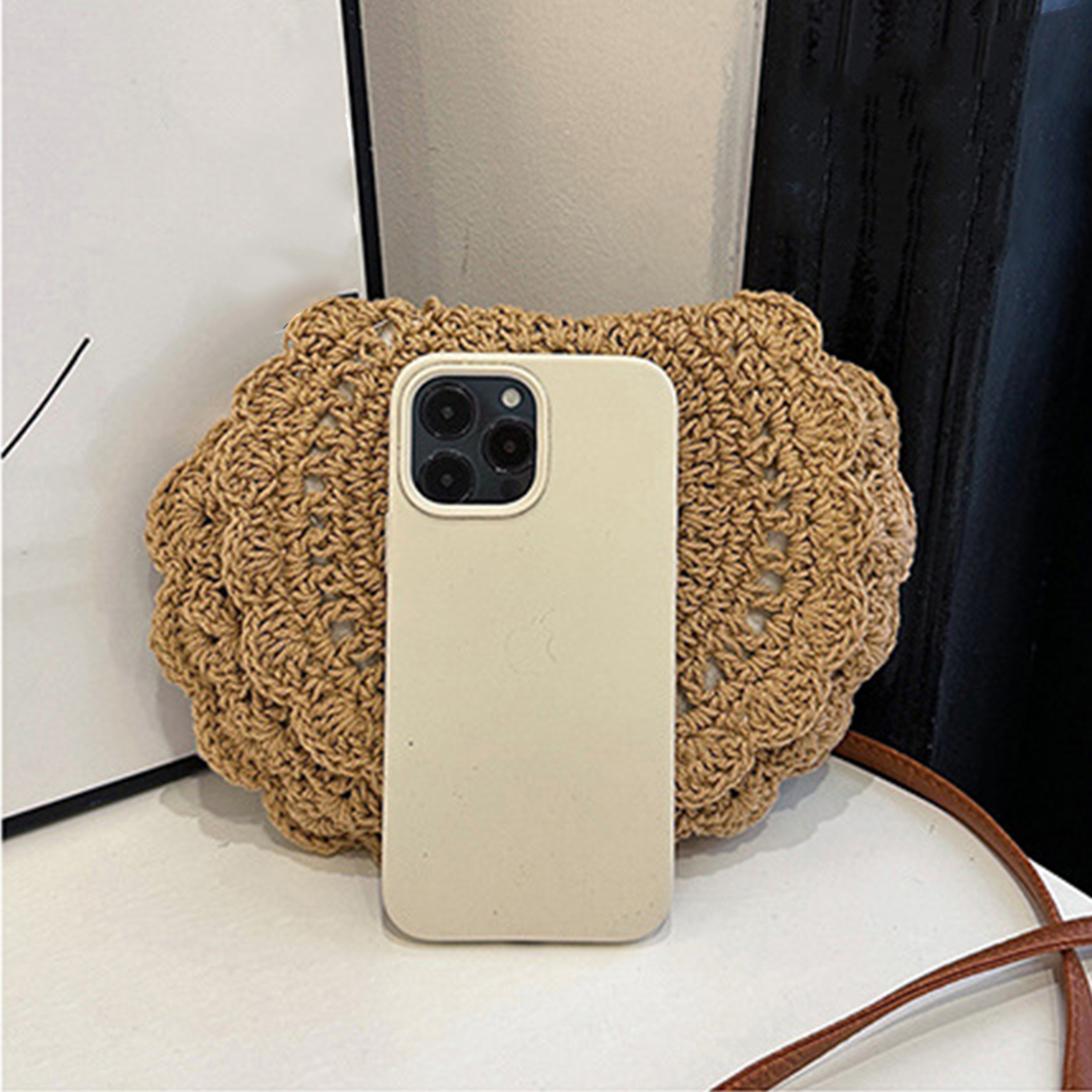 Vintage Woven Round Beach Bag – view 6